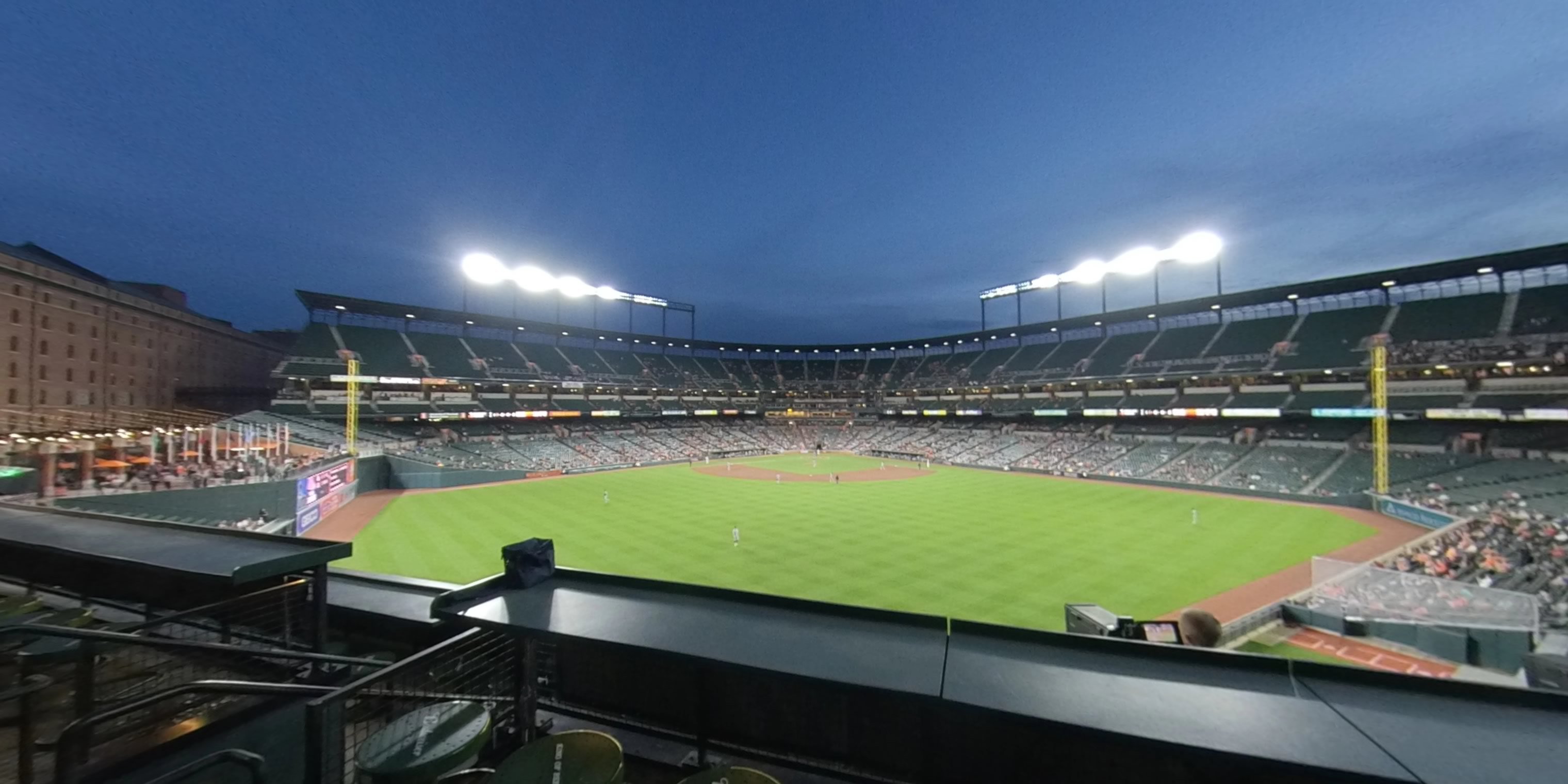 standing room only panoramic seat view  - oriole park