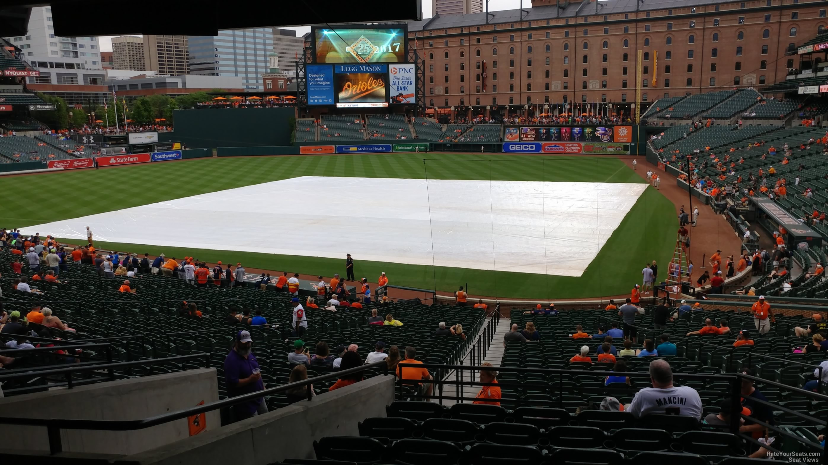 oriole park section 43 rateyourseats com oriole park seating chart view