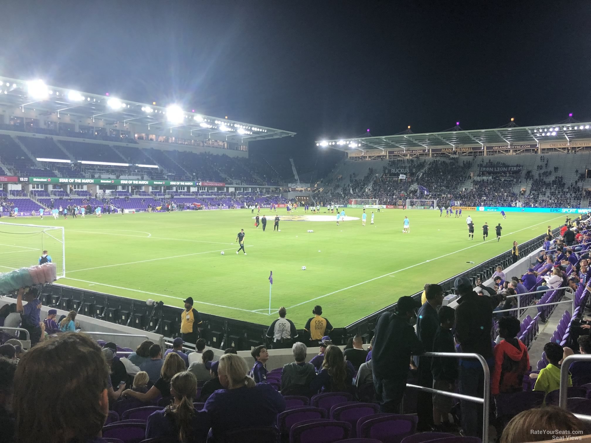 section 1, row n seat view  for soccer - exploria stadium