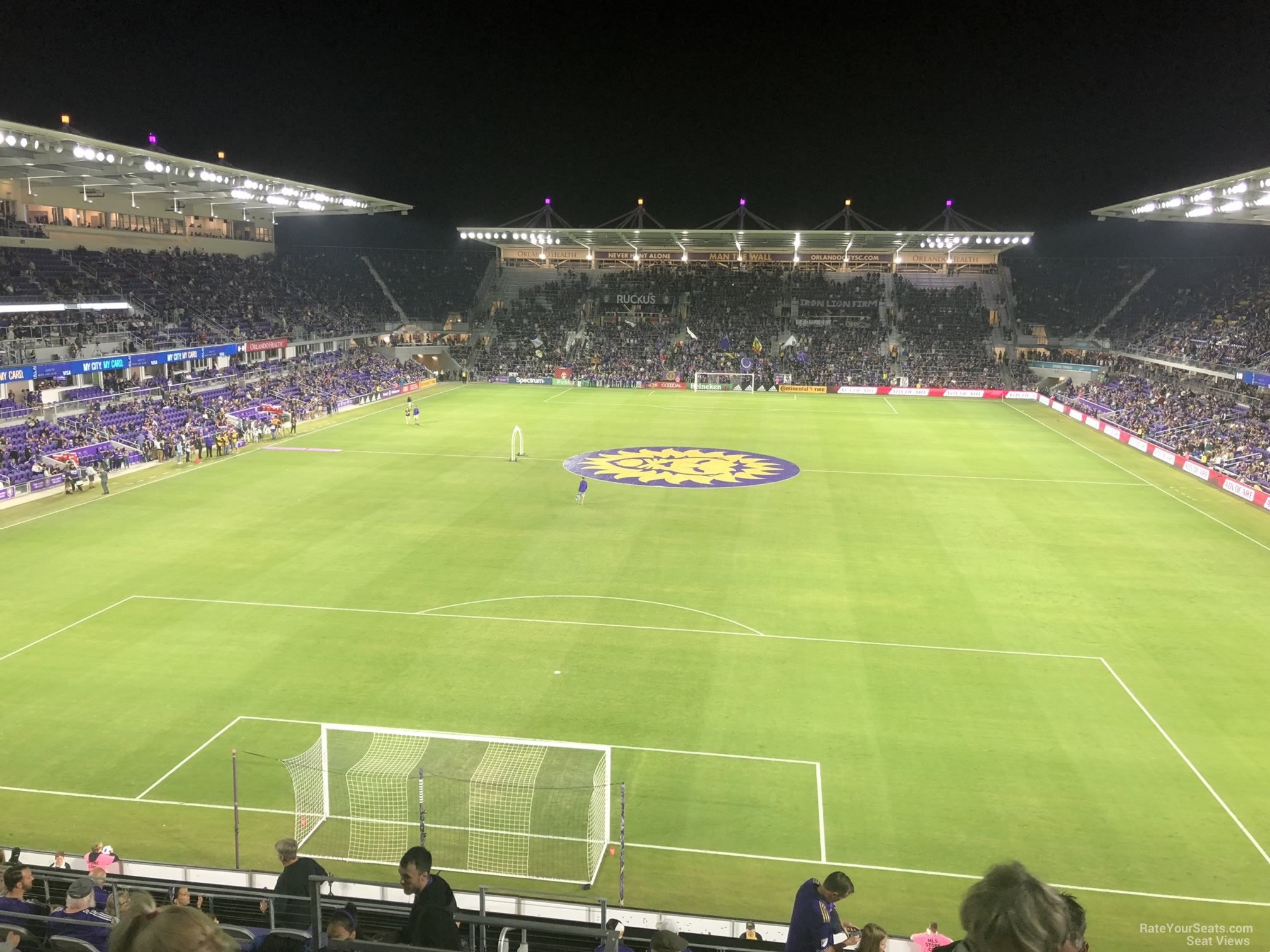 section 104, row k seat view  for soccer - exploria stadium