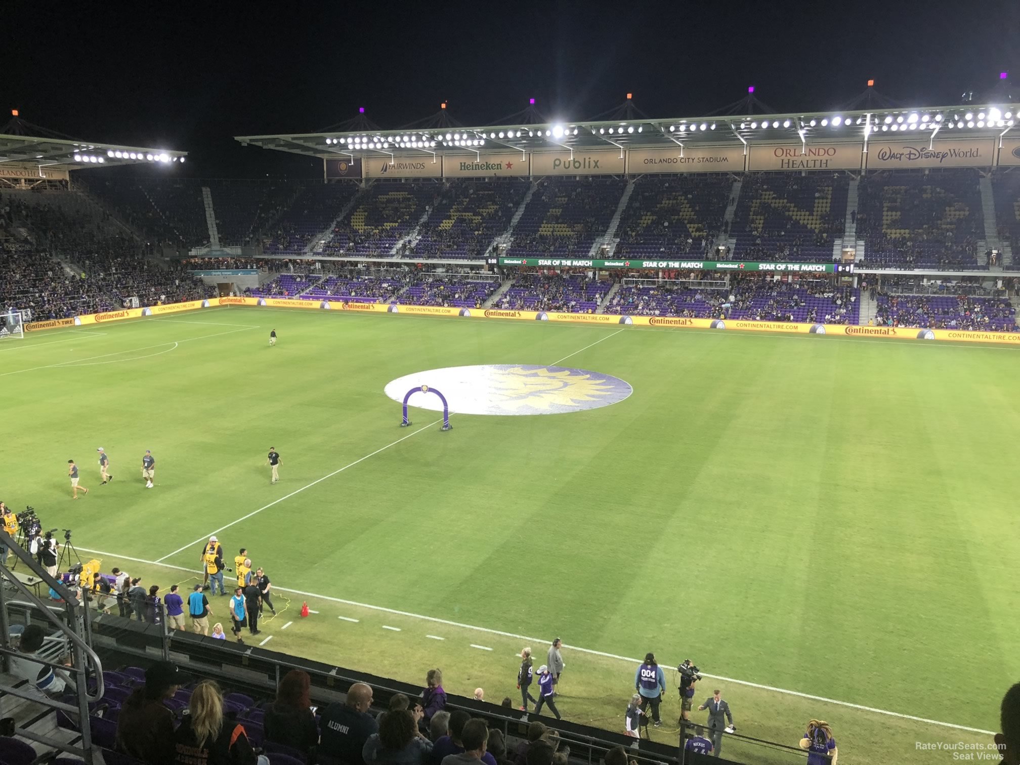 section 113, row k seat view  for soccer - exploria stadium