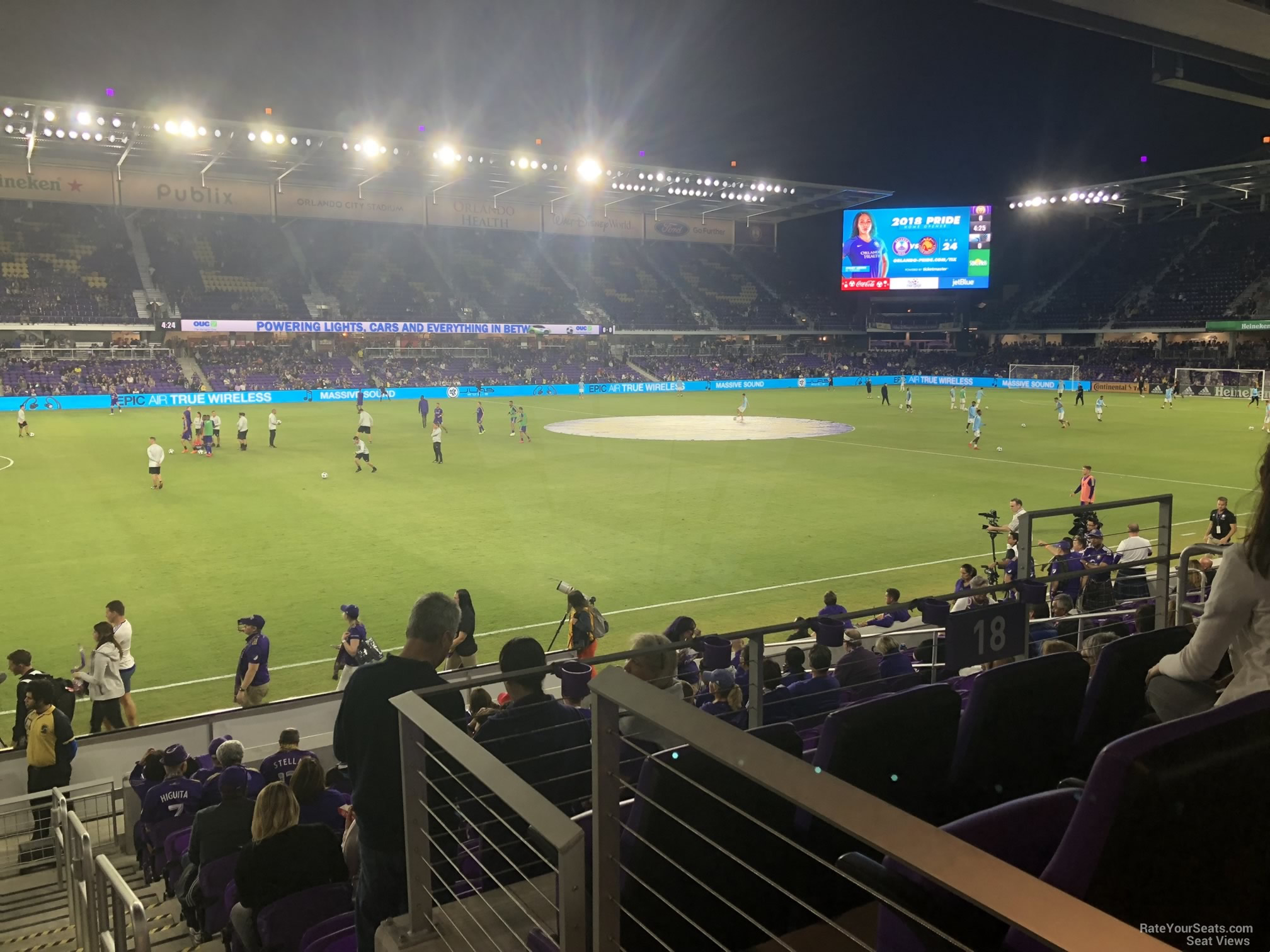 section 18, row j seat view  for soccer - inter&co stadium