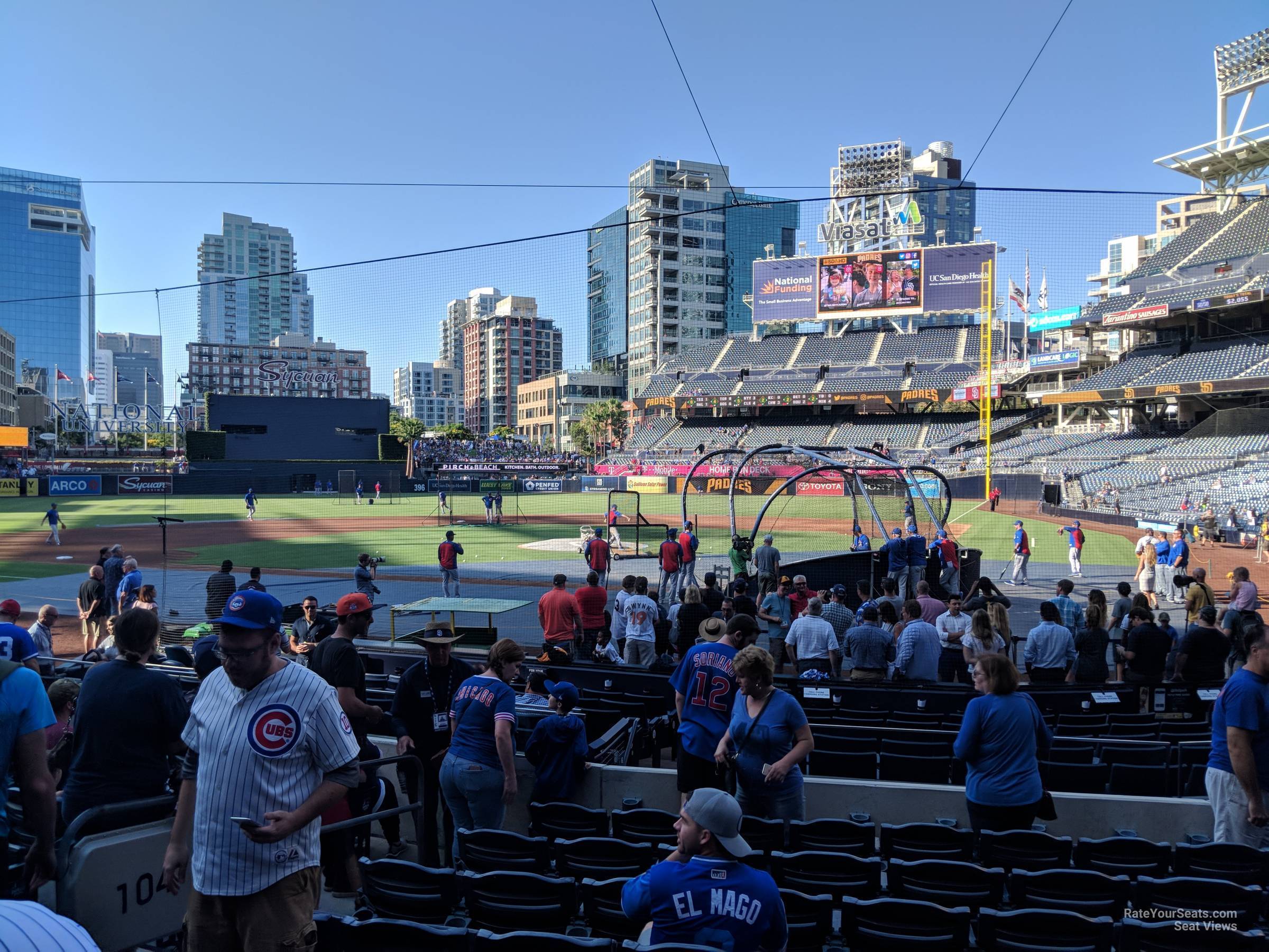 section 104, row 16 seat view  for baseball - petco park