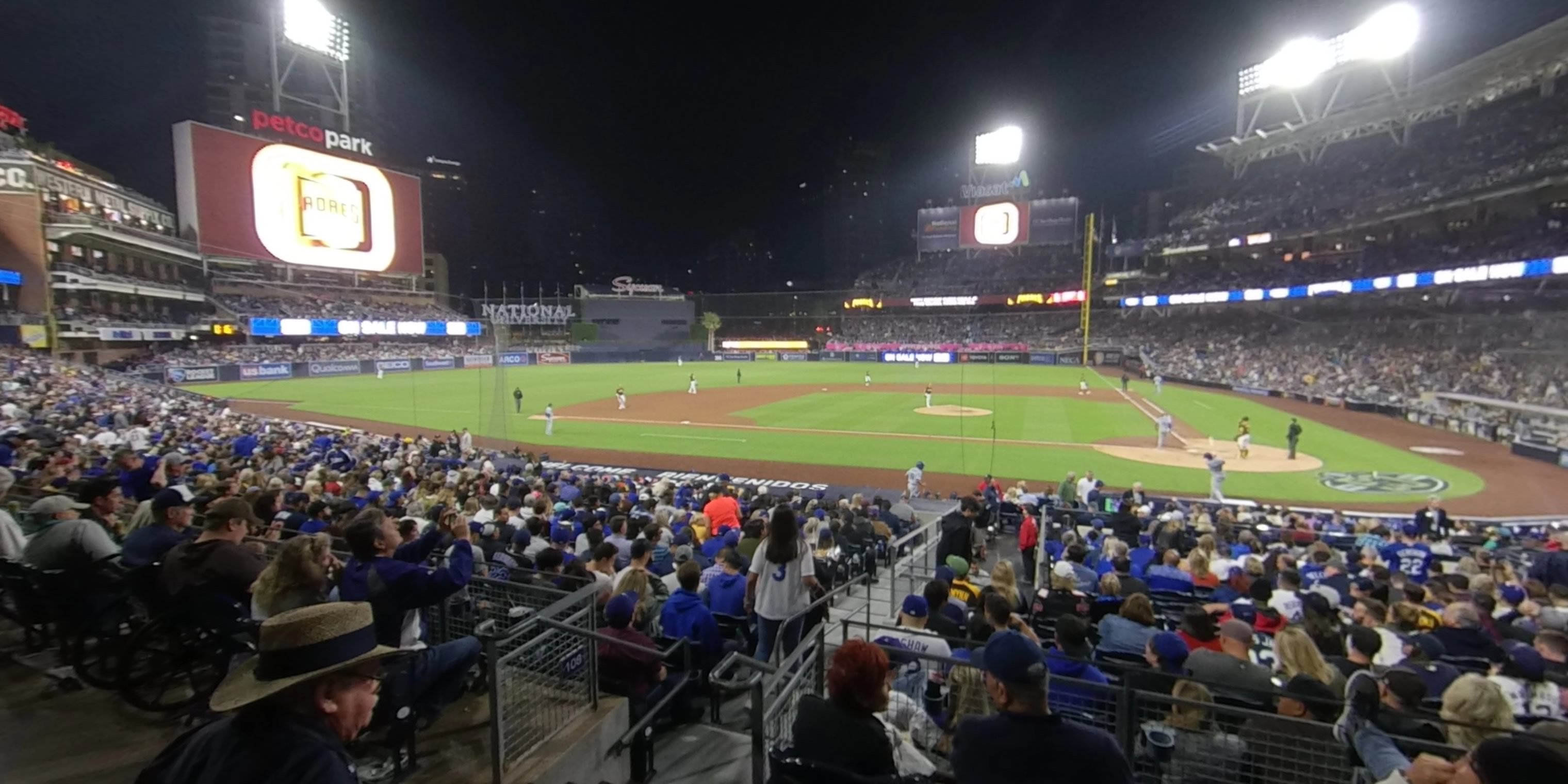 section 106 panoramic seat view  for baseball - petco park