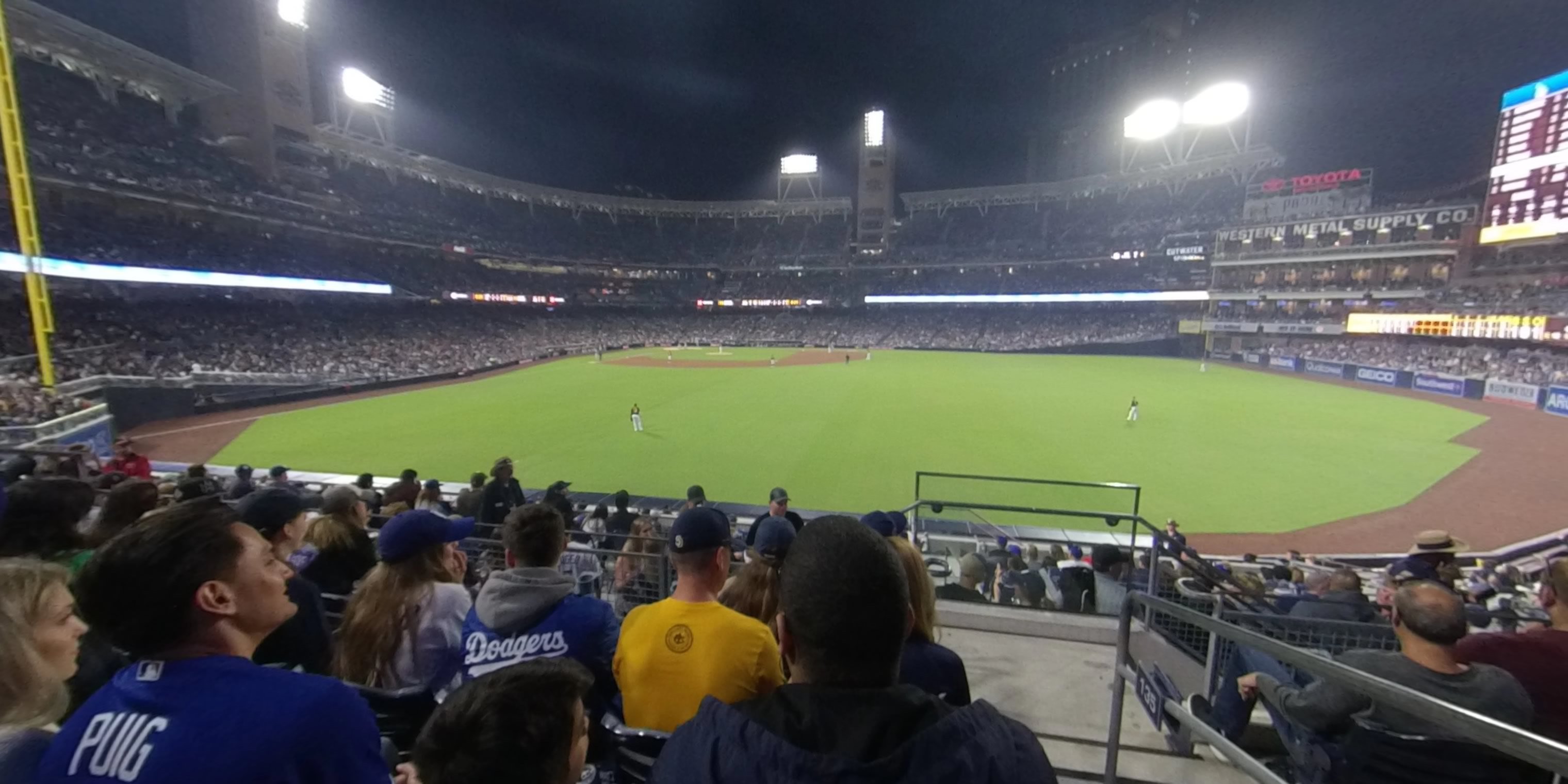 section 135 panoramic seat view  for baseball - petco park