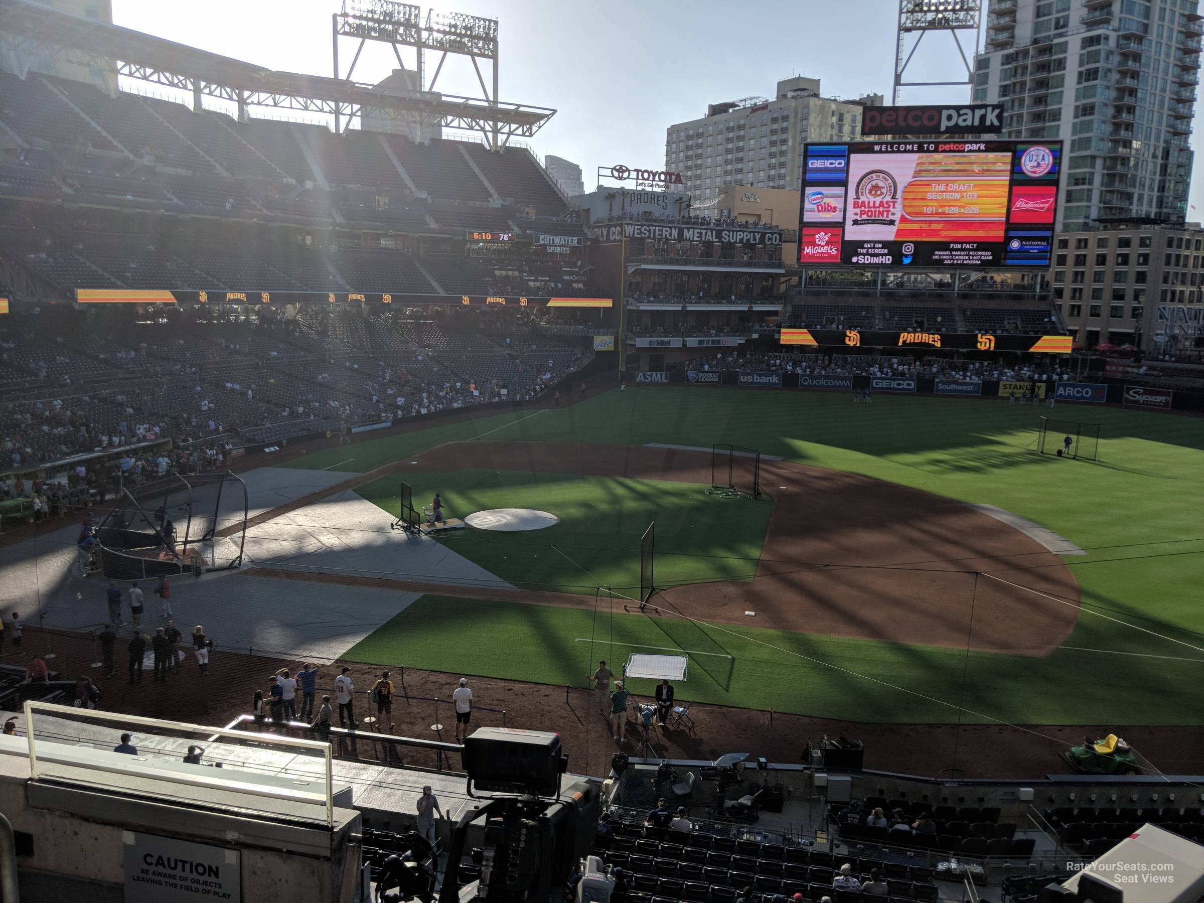 section 209, row 5 seat view  for baseball - petco park