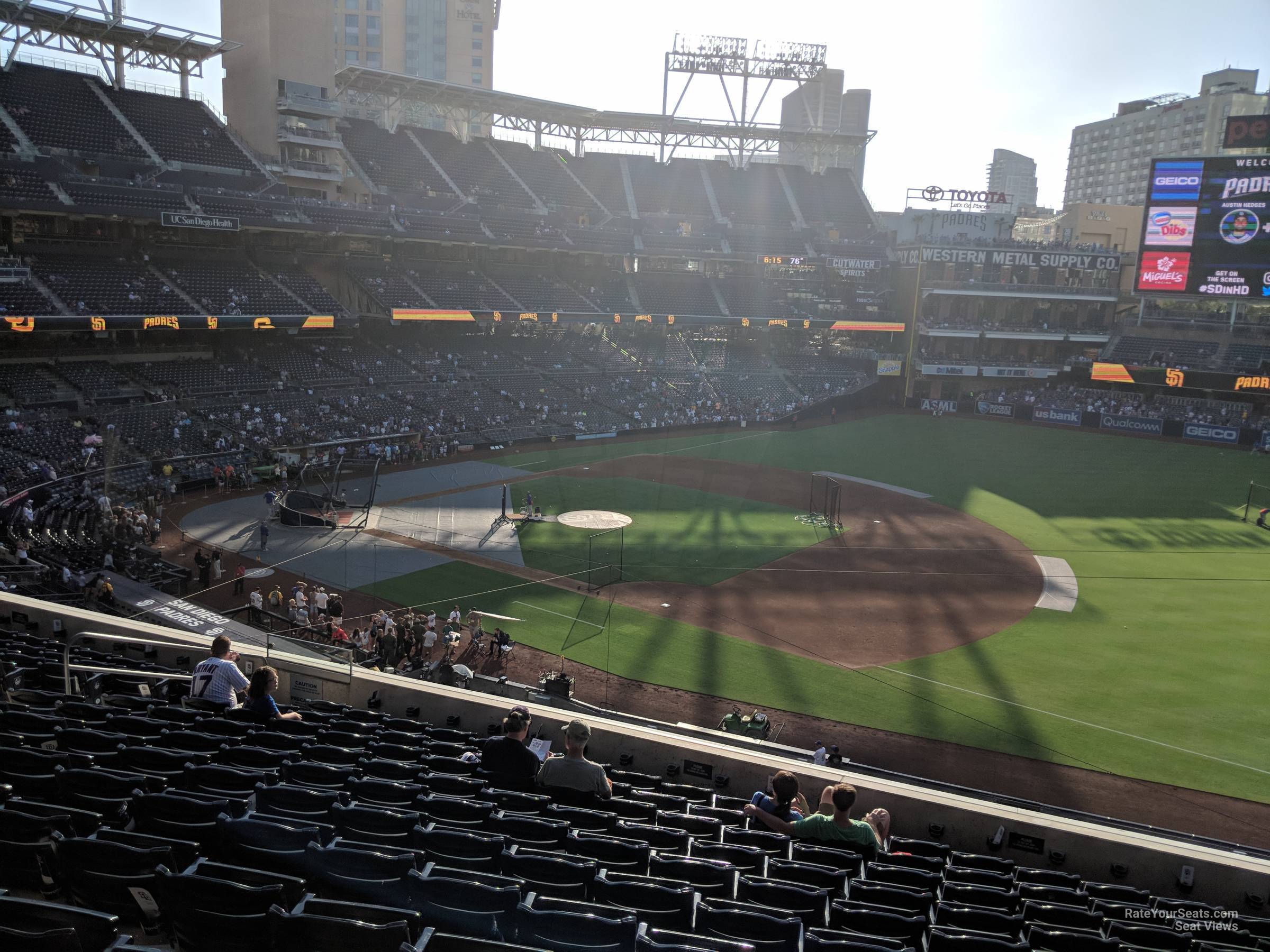 section 213, row 12 seat view  for baseball - petco park