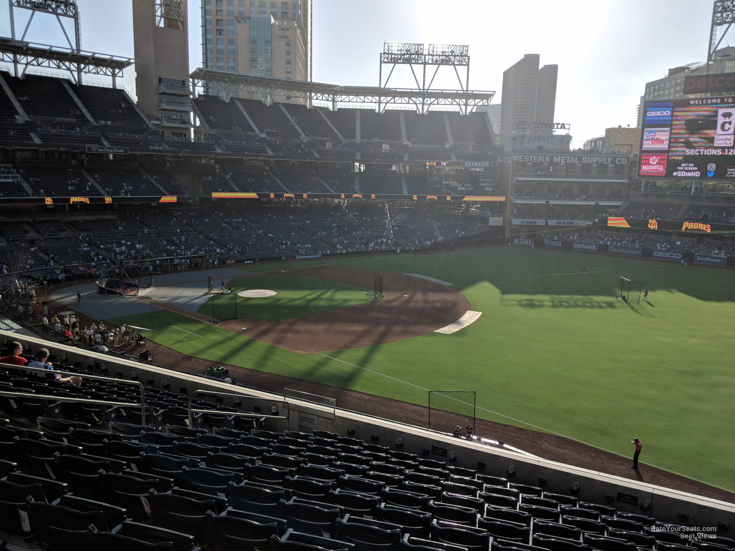 section 217, row 12 seat view  for baseball - petco park