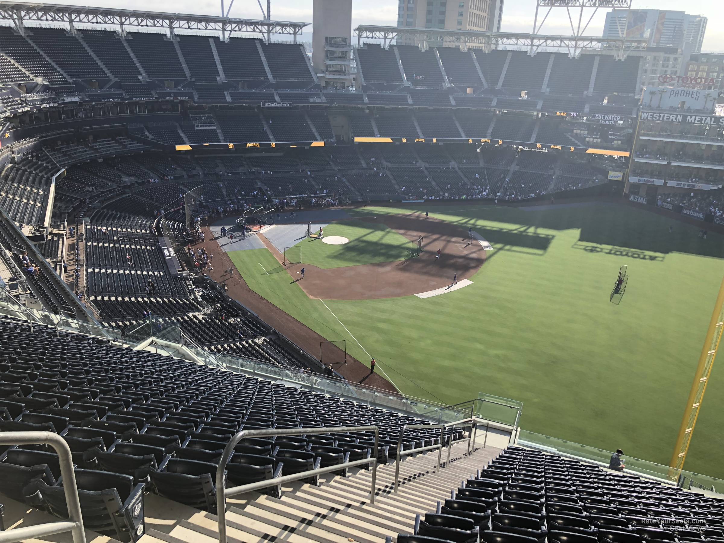 section 327, row 25 seat view  for baseball - petco park