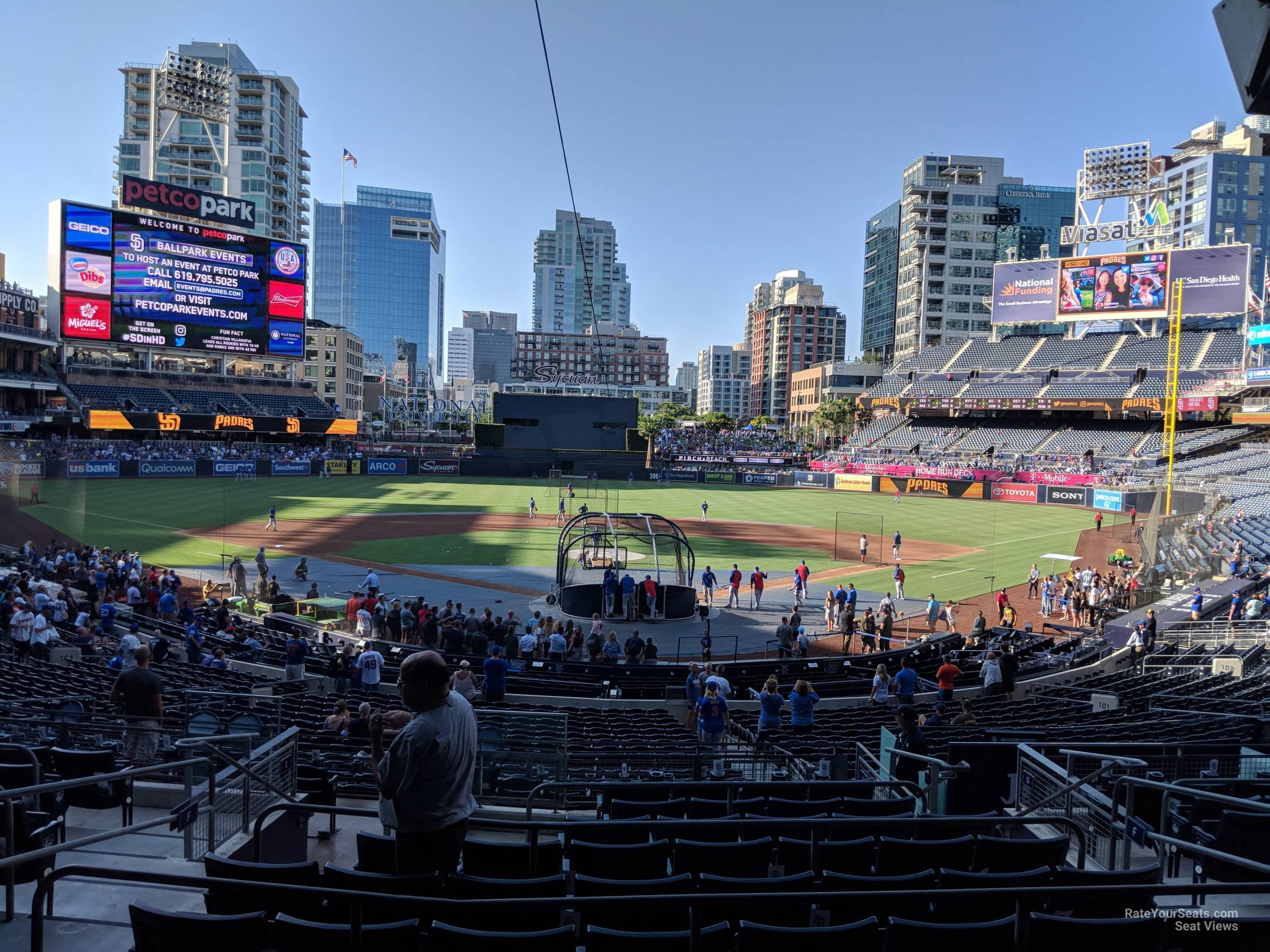 section f, row 11 seat view  for baseball - petco park