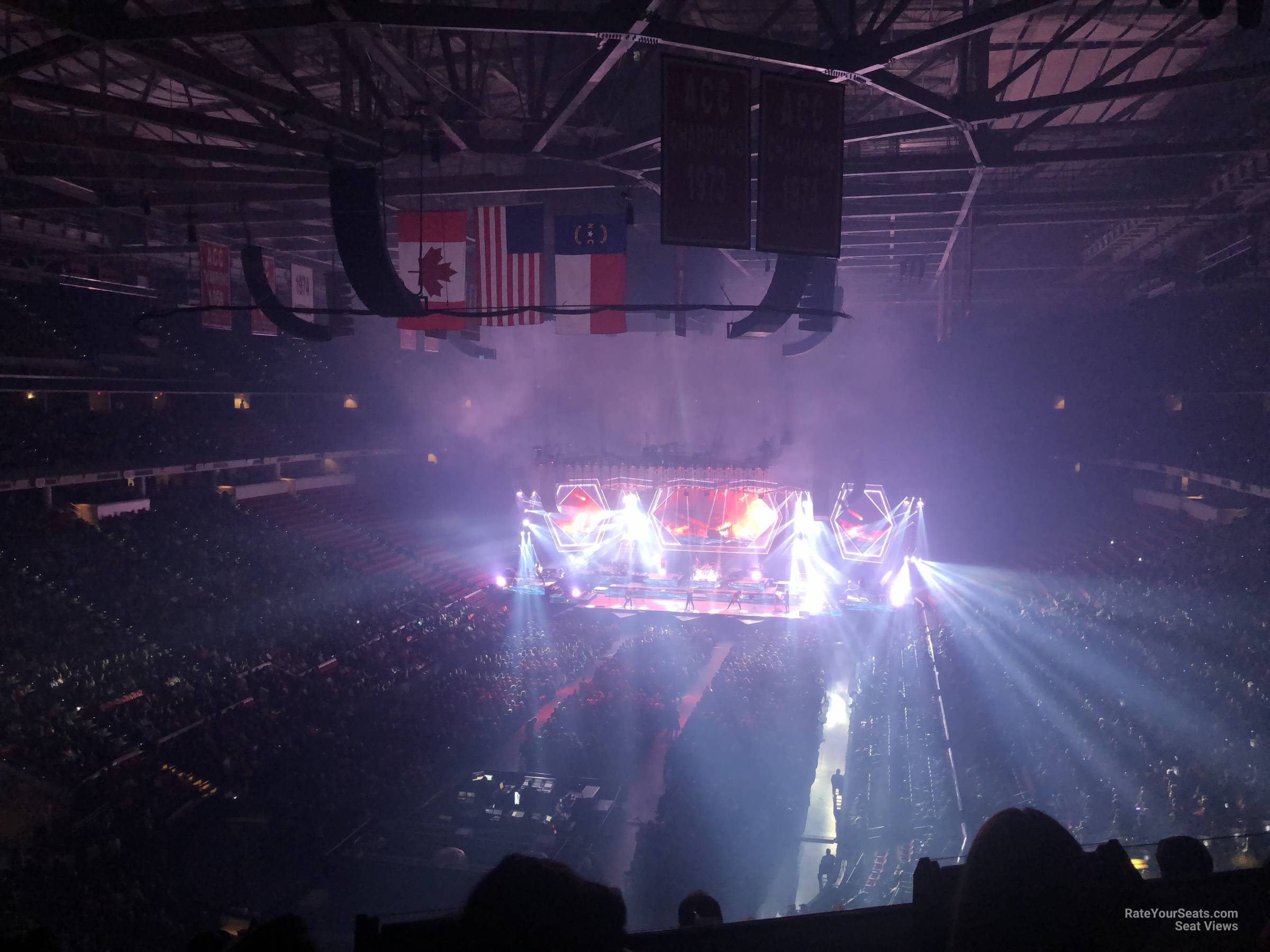 section 224, row d seat view  for concert - pnc arena