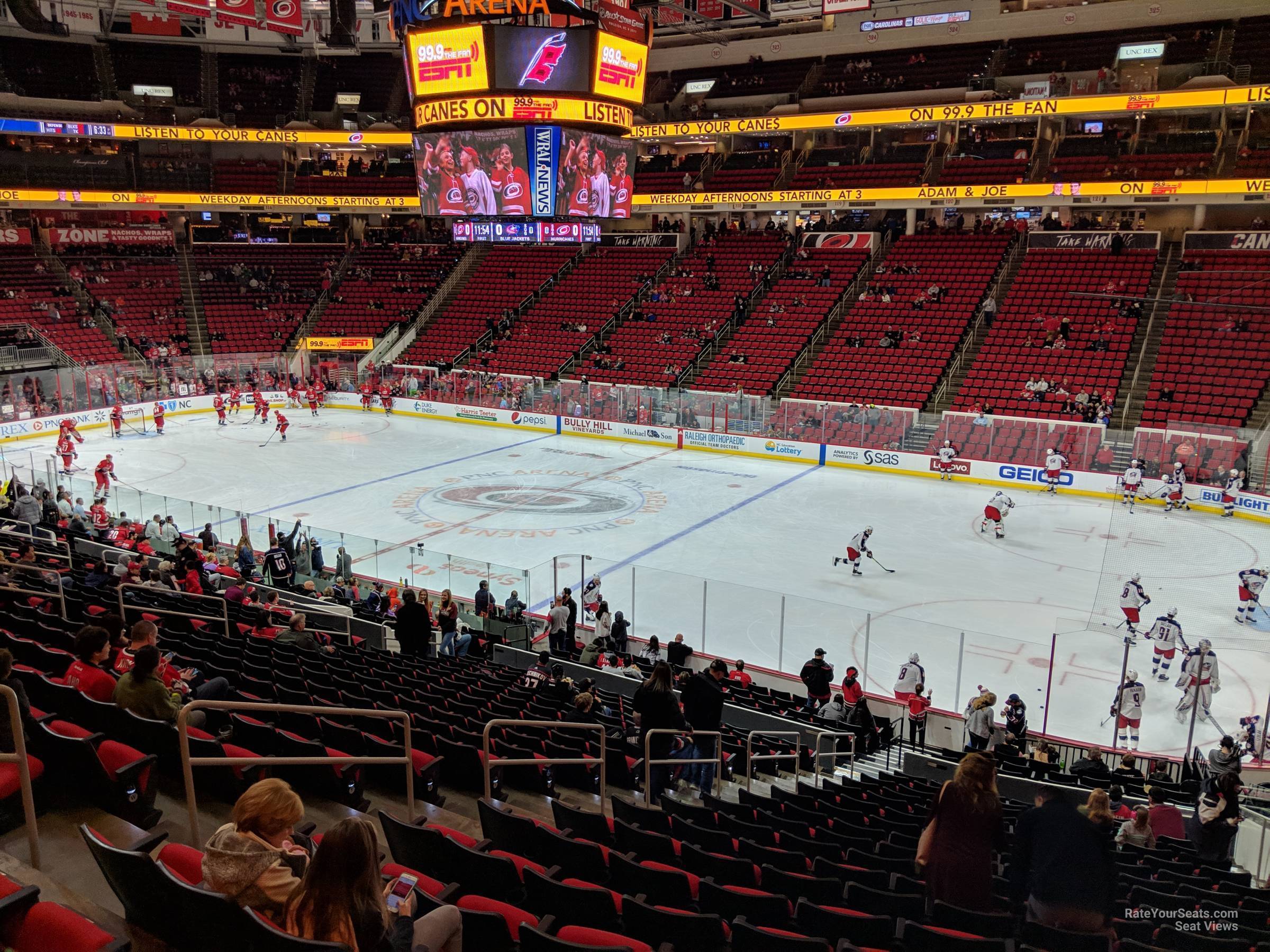 section 101, row ww seat view  for hockey - lenovo center