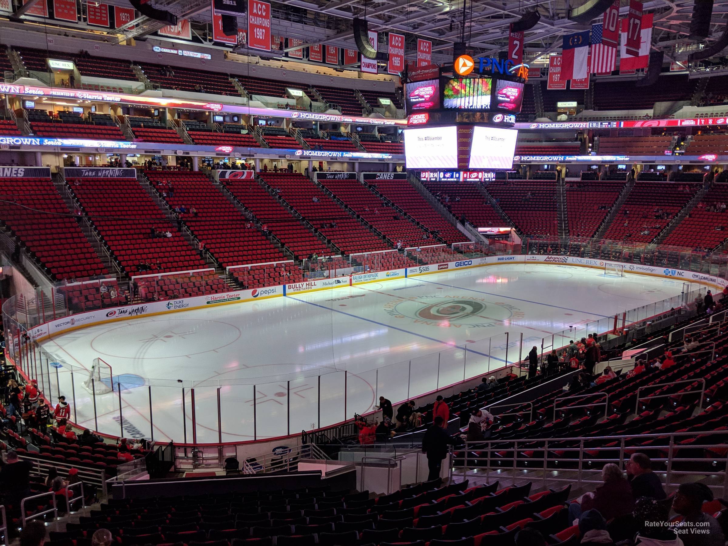 section 108, row xx seat view  for hockey - lenovo center