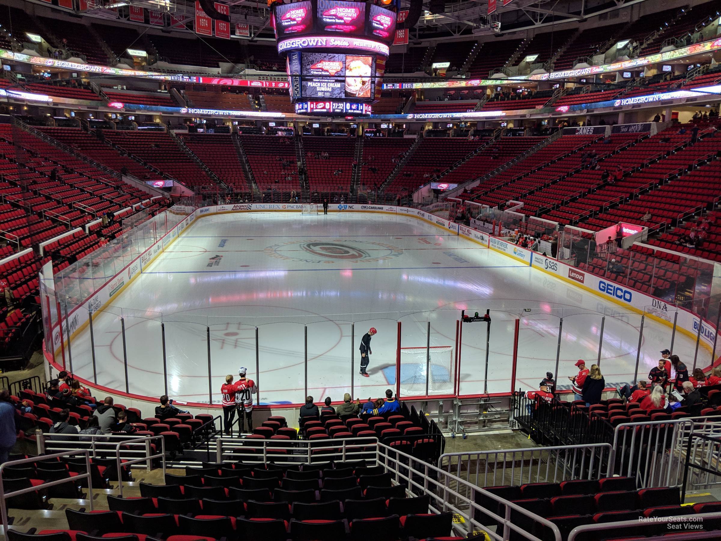 section 112, row t seat view  for hockey - pnc arena