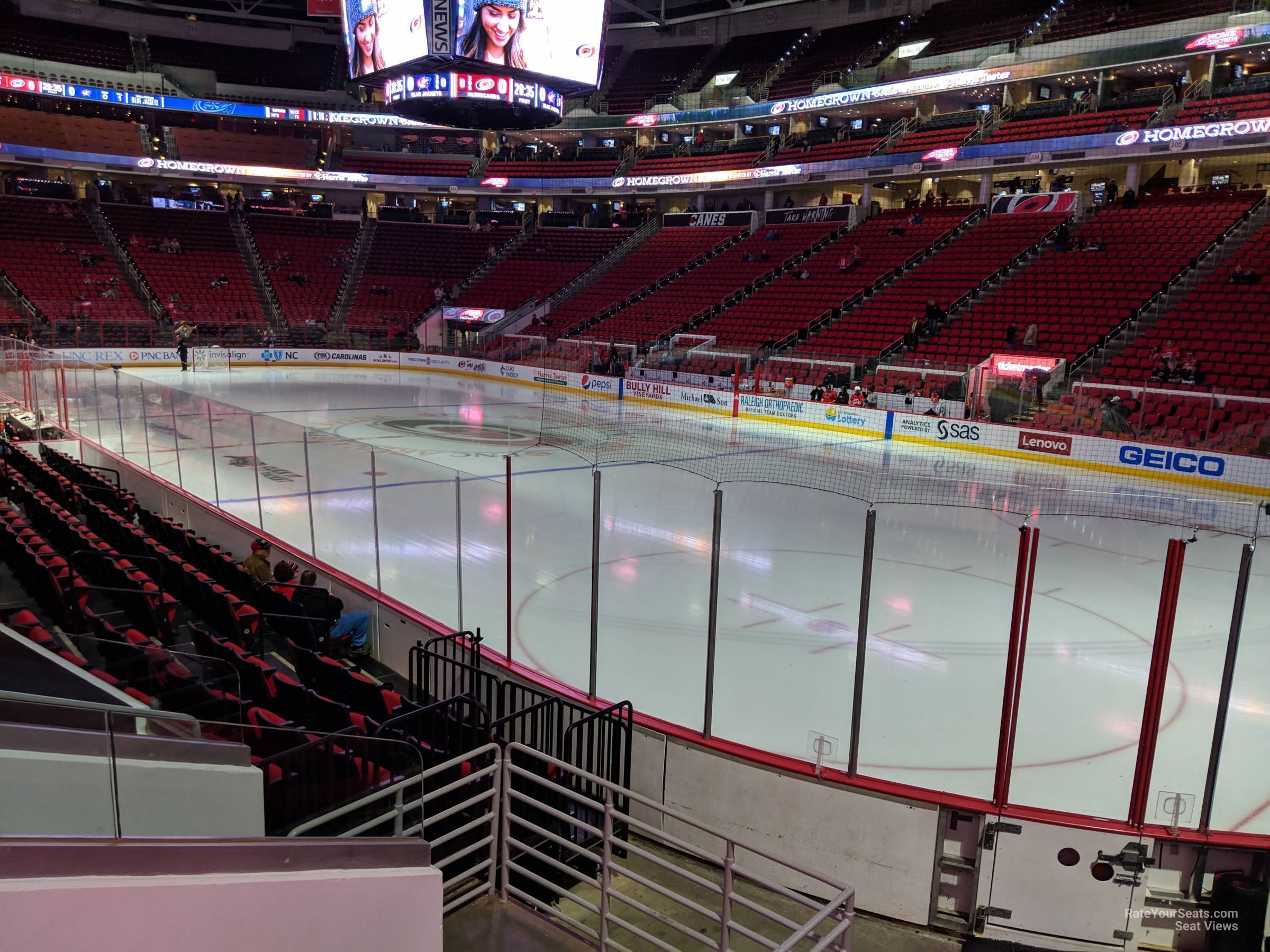 section 115, row k seat view  for hockey - lenovo center