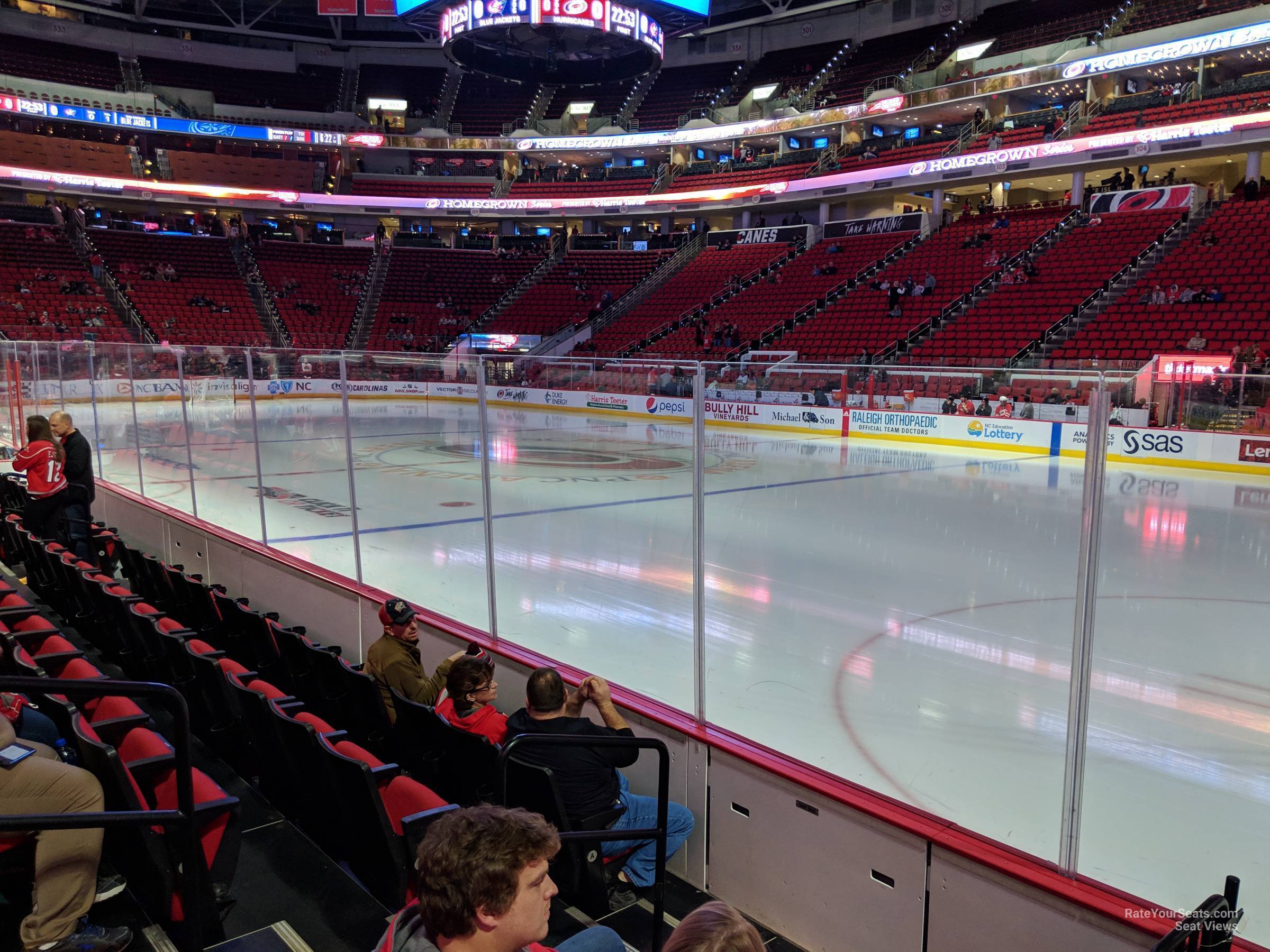 section 116, row e seat view  for hockey - lenovo center