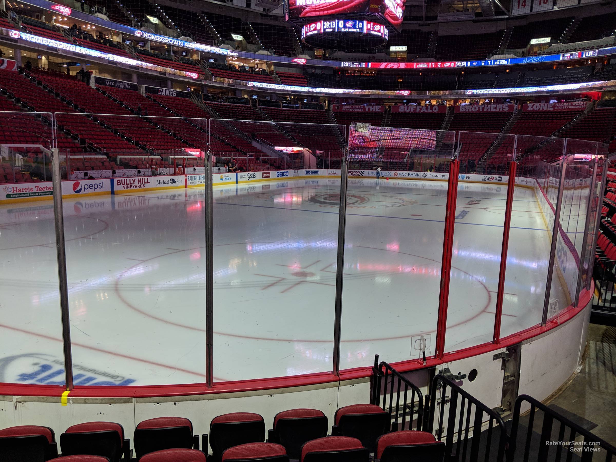 section 125, row f seat view  for hockey - lenovo center