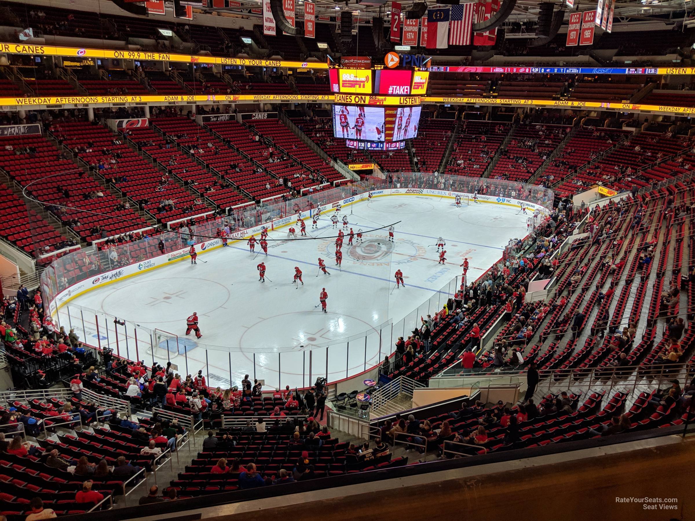 section 209, row d seat view  for hockey - lenovo center