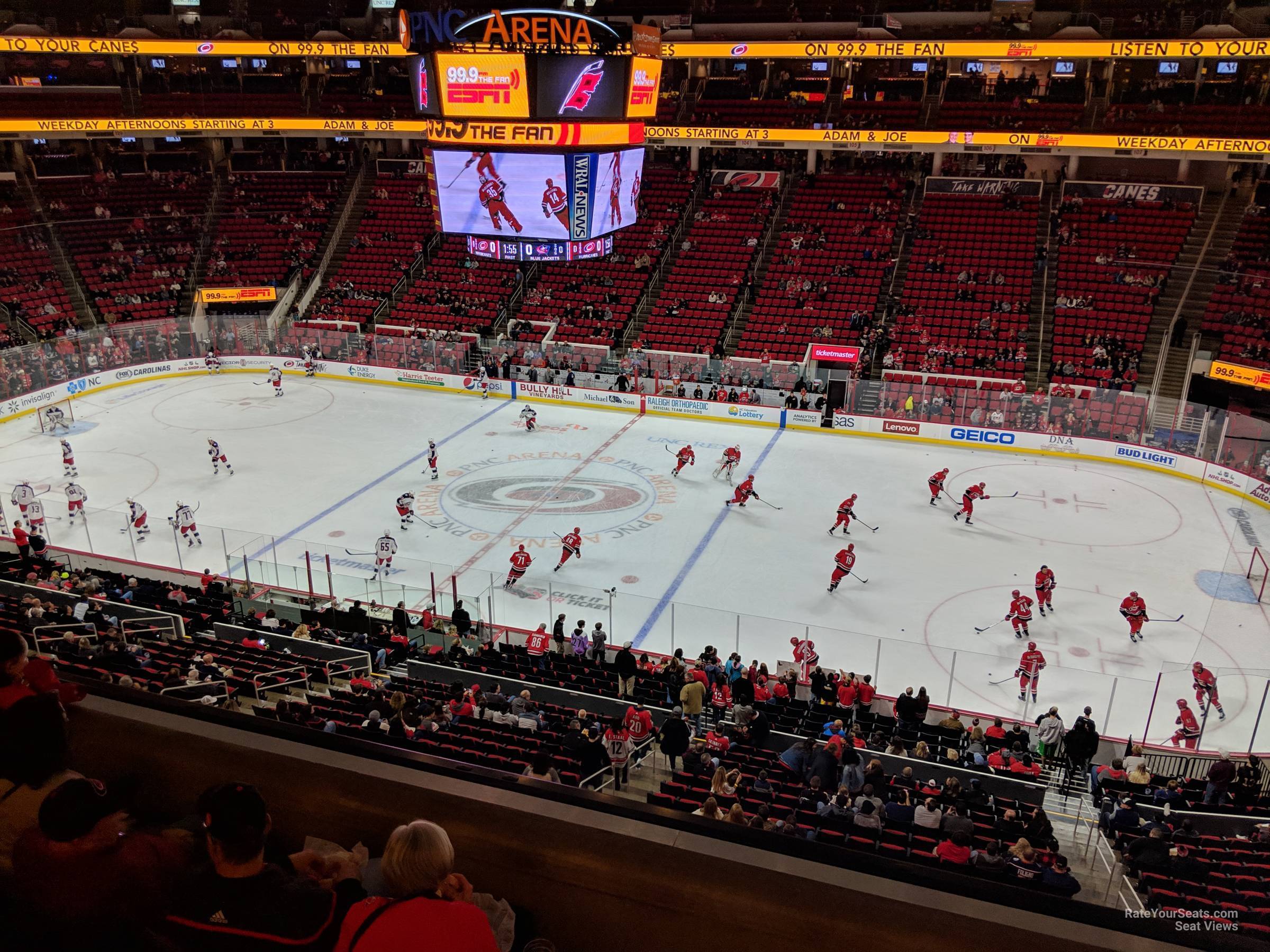 section 218, row t seat view  for hockey - lenovo center
