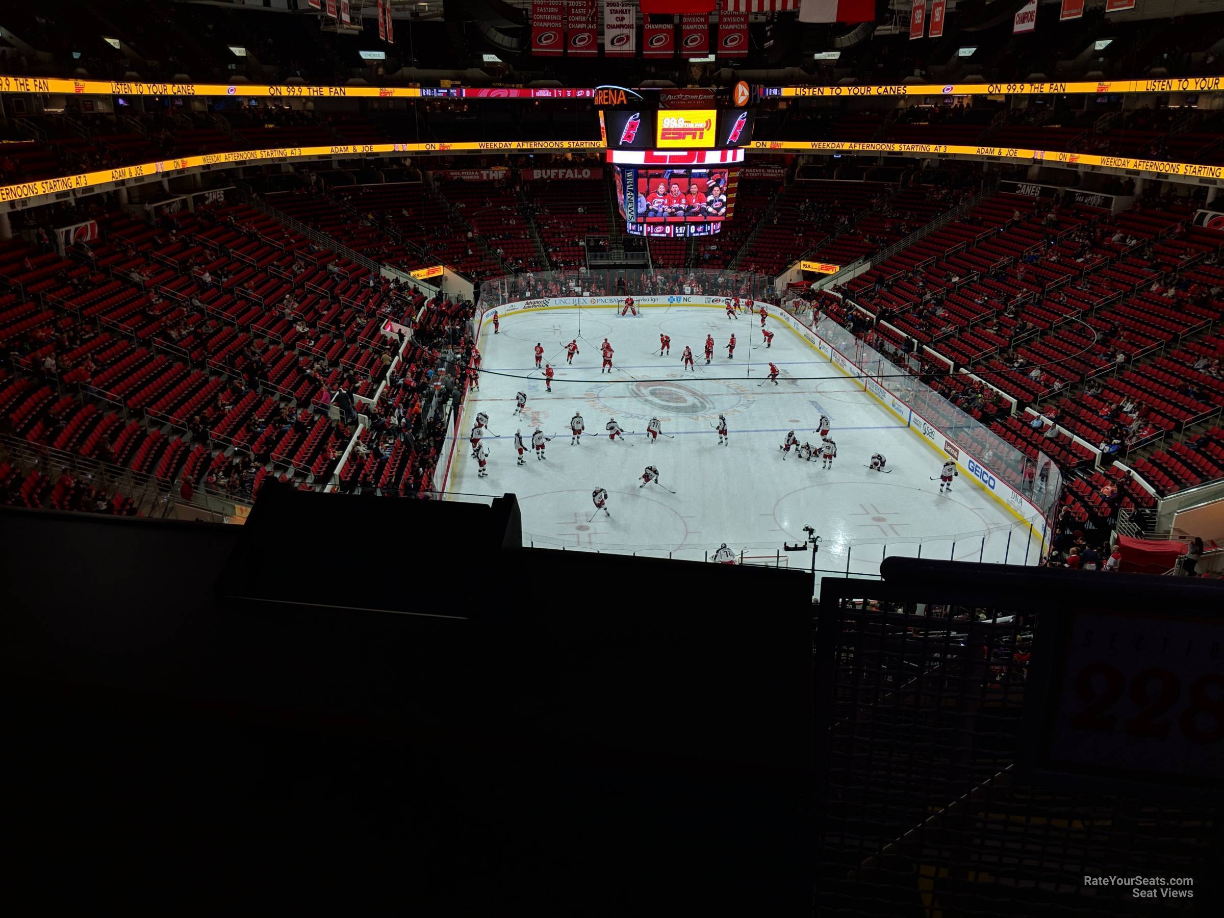 section 228 seat view  for hockey - pnc arena
