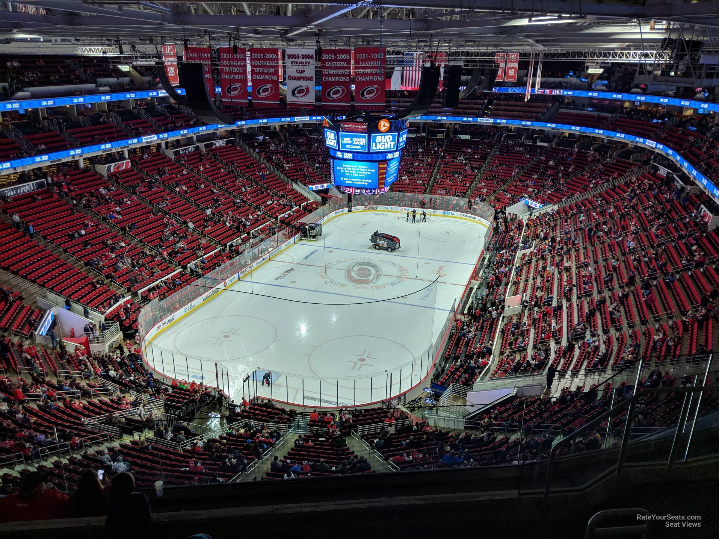 section 312, row h seat view  for hockey - pnc arena