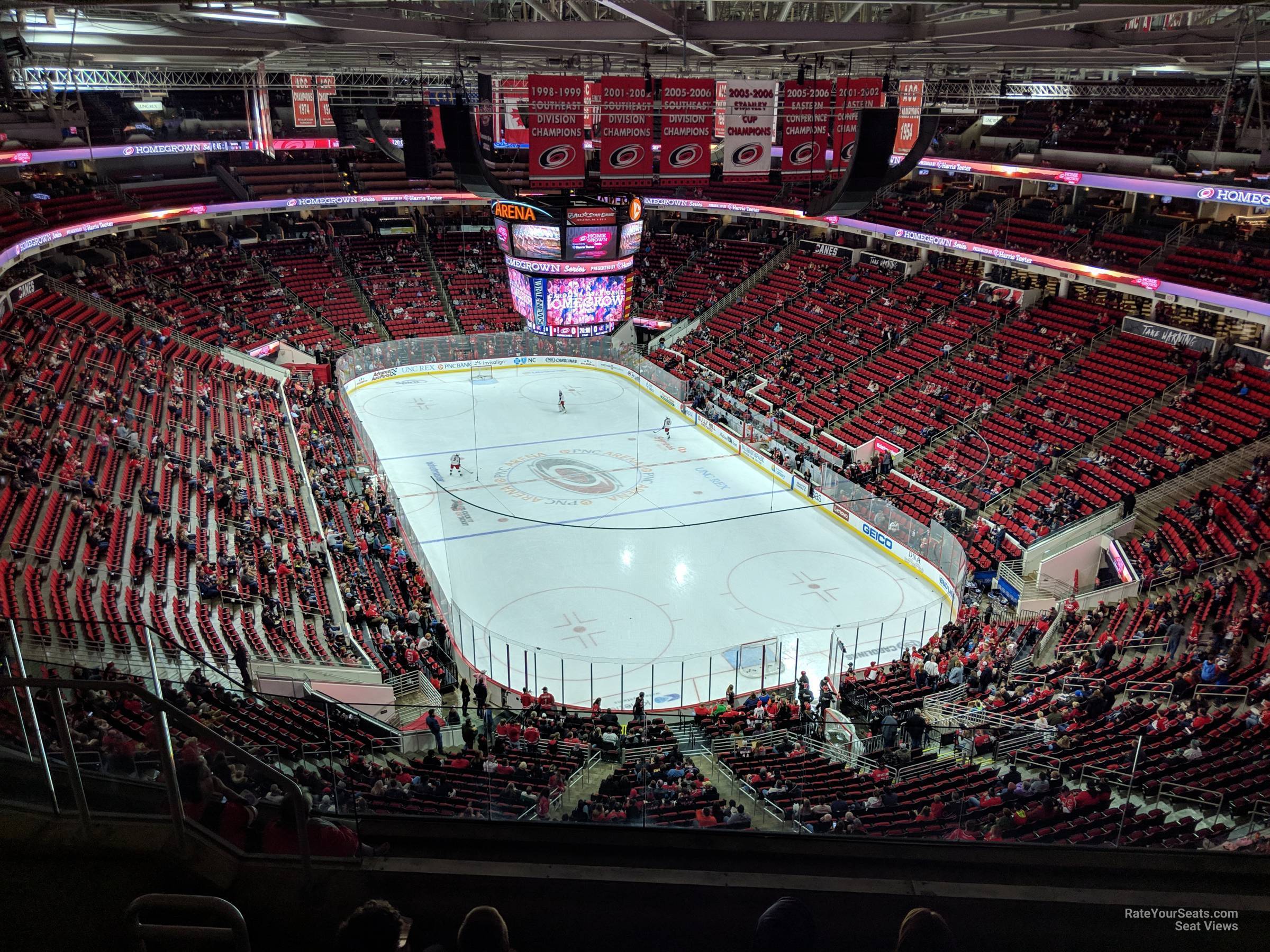section 315, row h seat view  for hockey - lenovo center