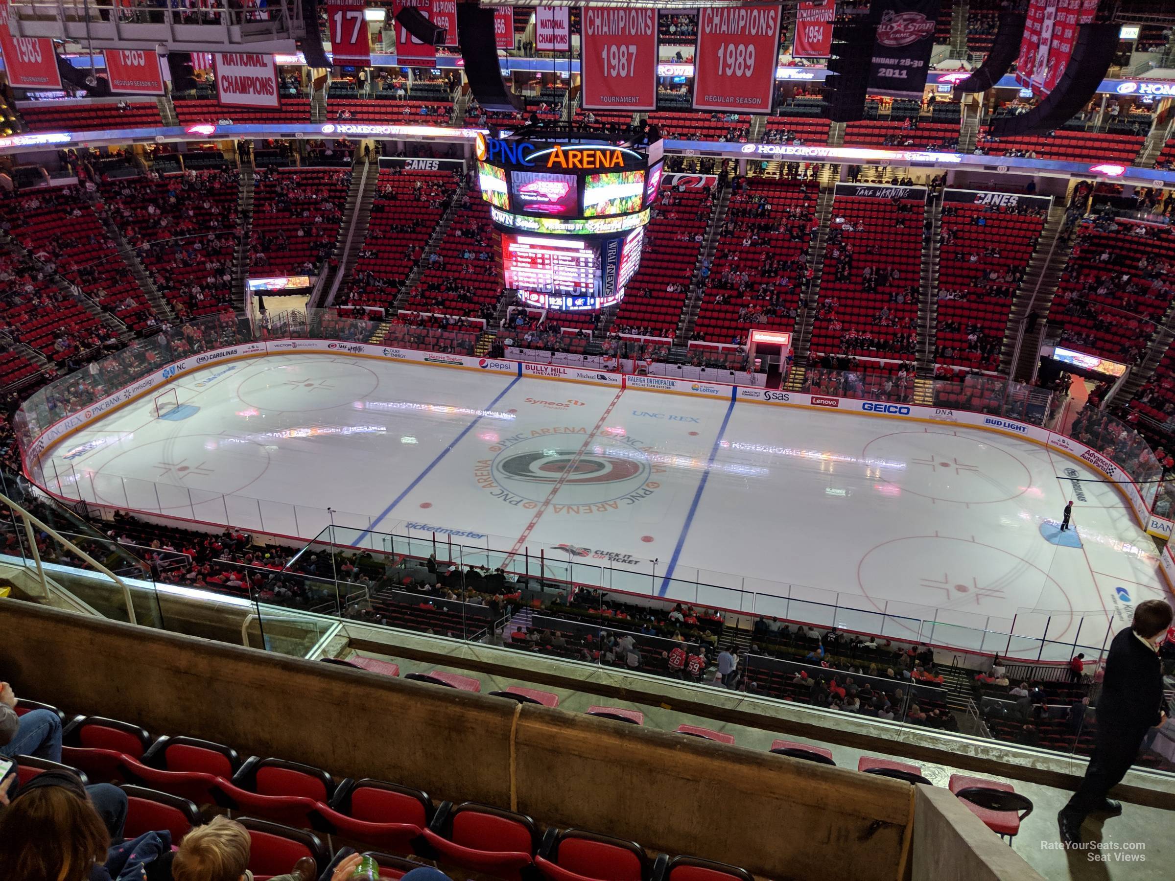section 323, row h seat view  for hockey - lenovo center