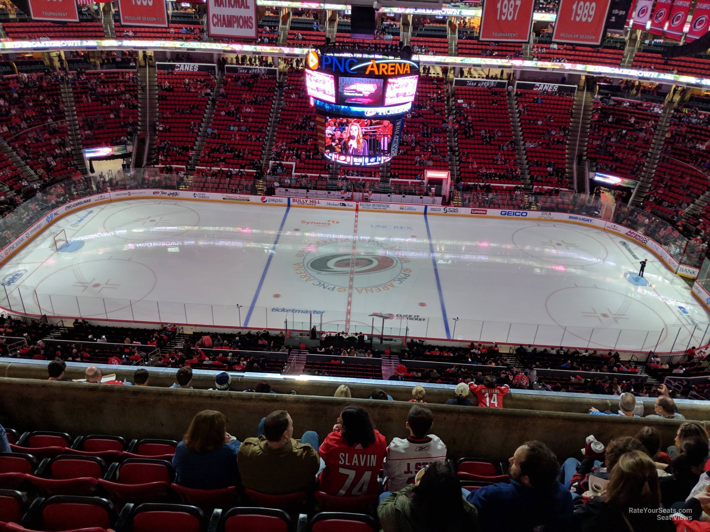 section 324, row h seat view  for hockey - pnc arena