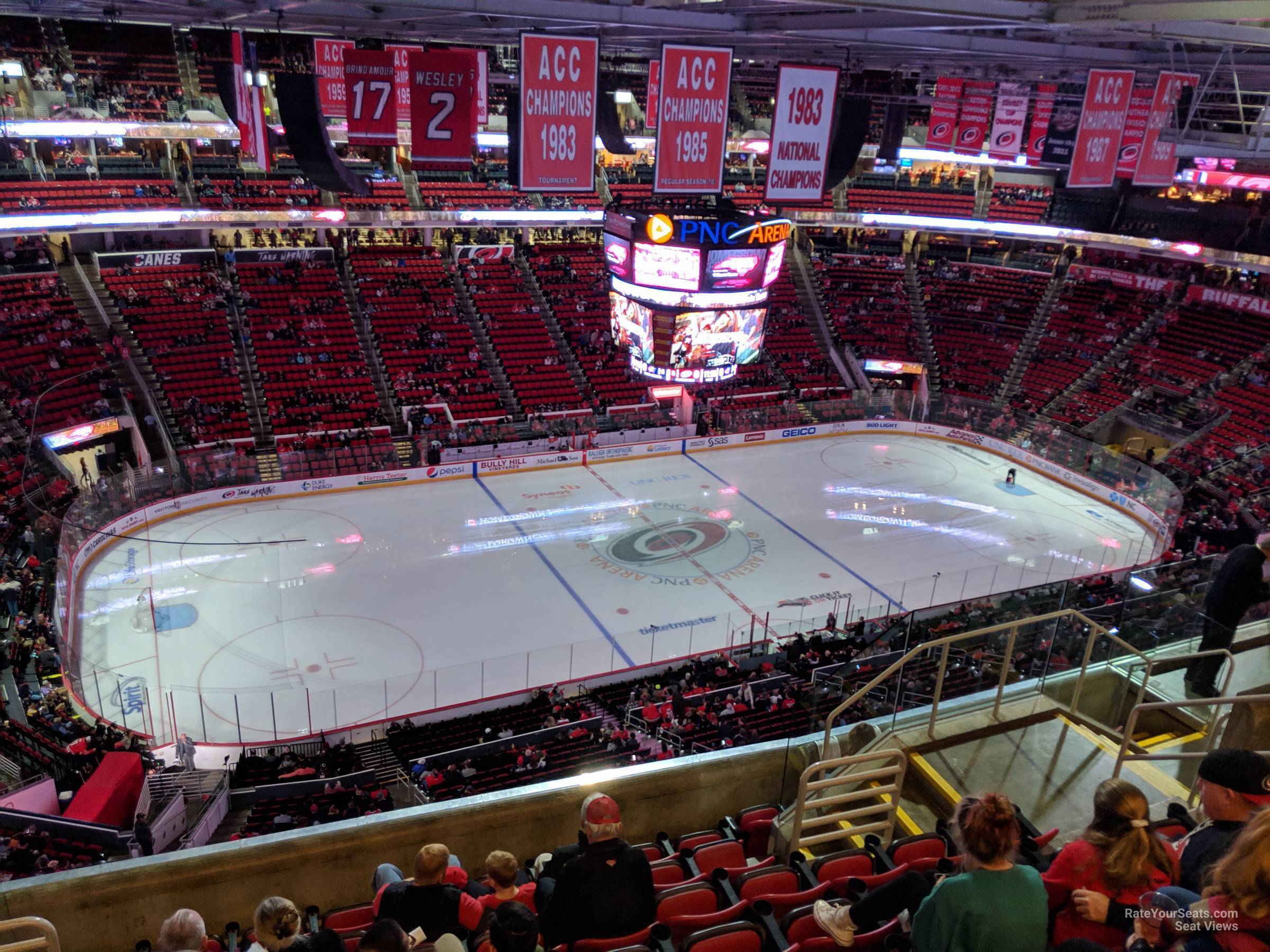 section 326, row h seat view  for hockey - pnc arena