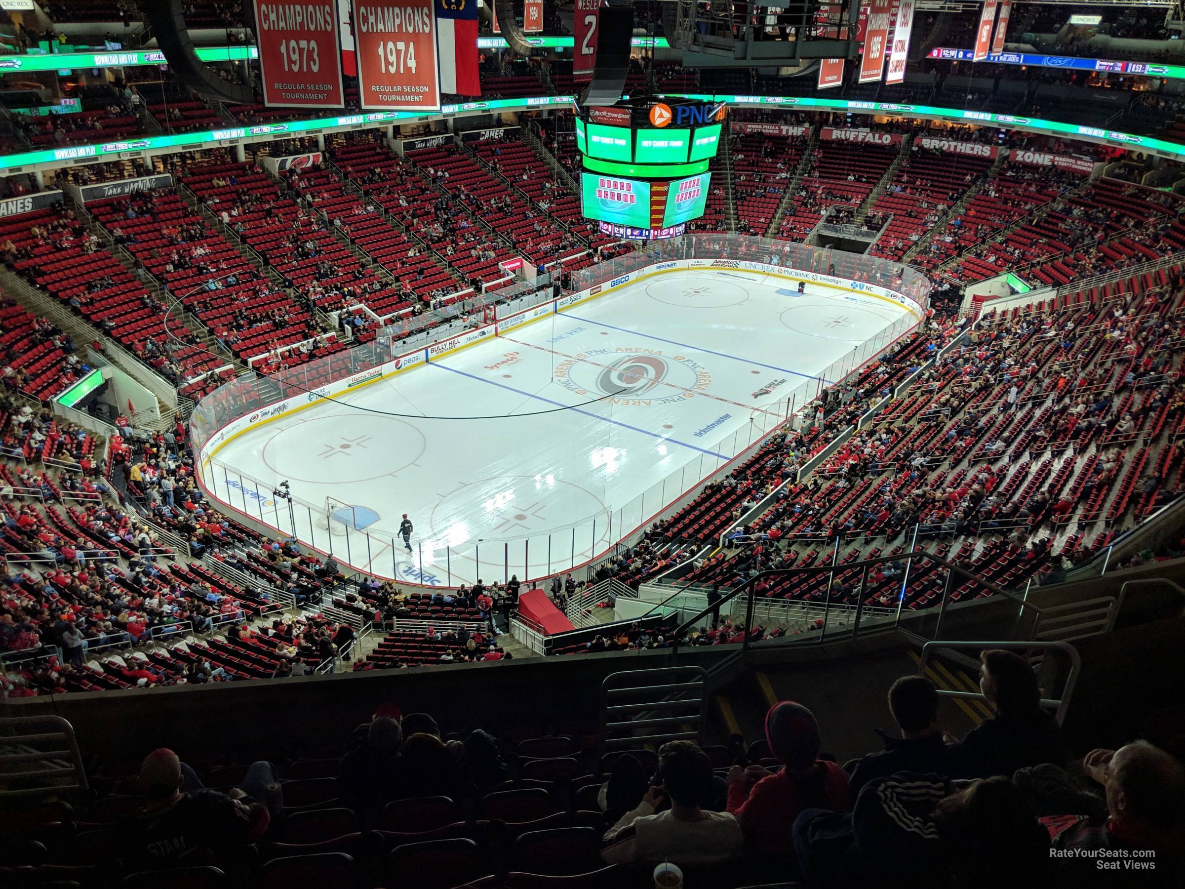 section 330, row h seat view  for hockey - lenovo center