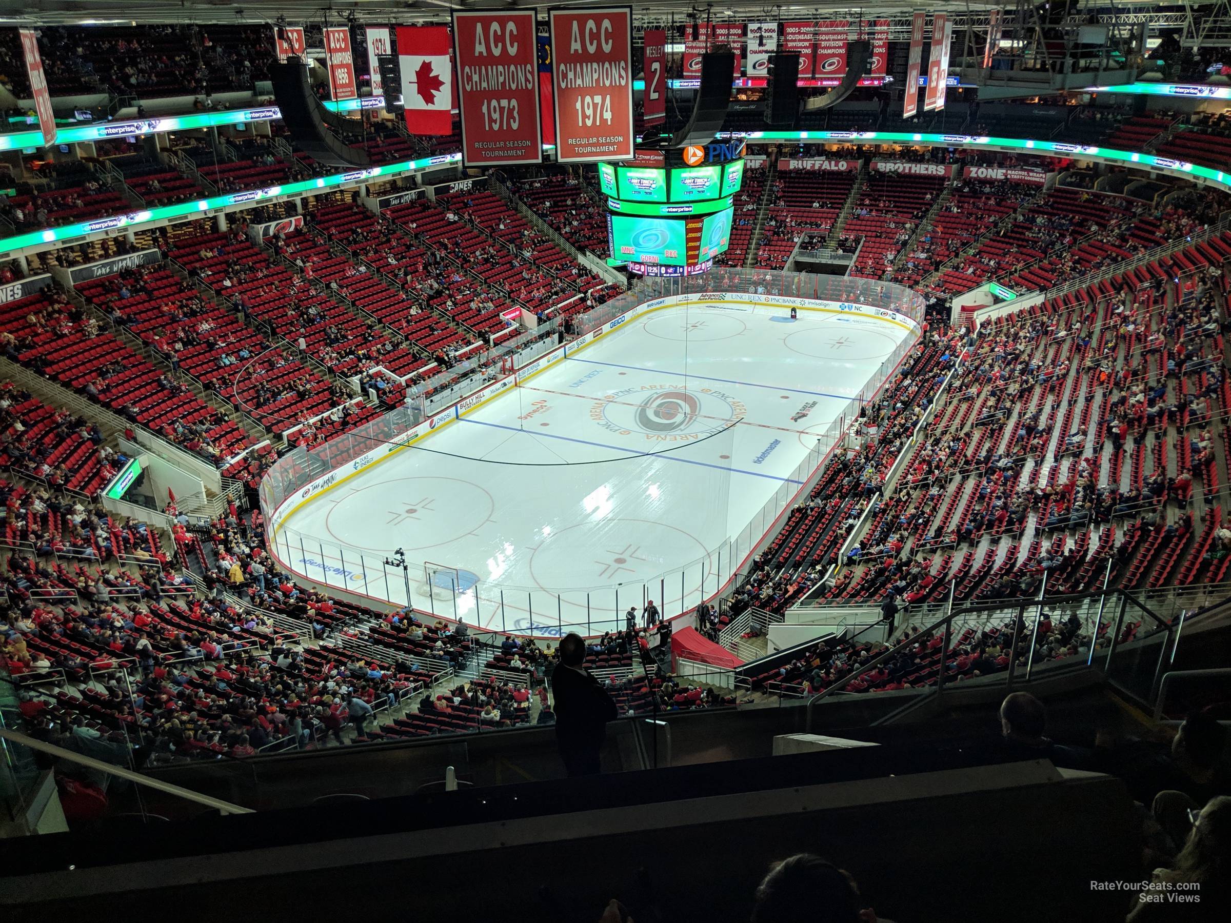 section 331, row h seat view  for hockey - pnc arena
