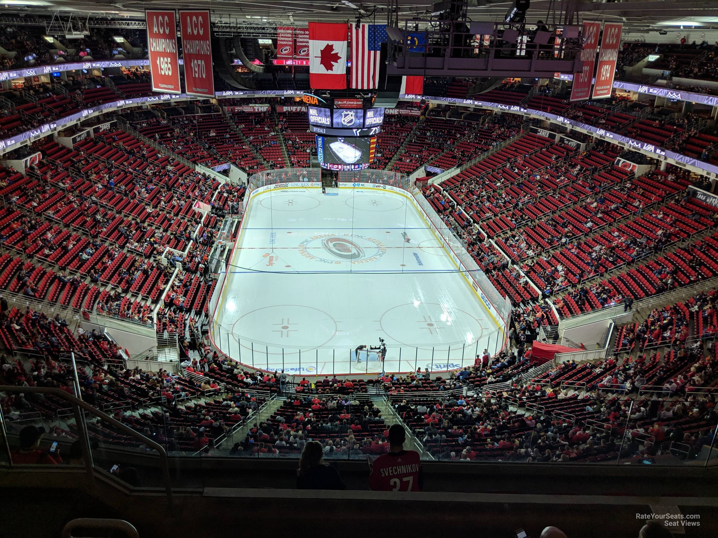 section 333, row h seat view  for hockey - pnc arena