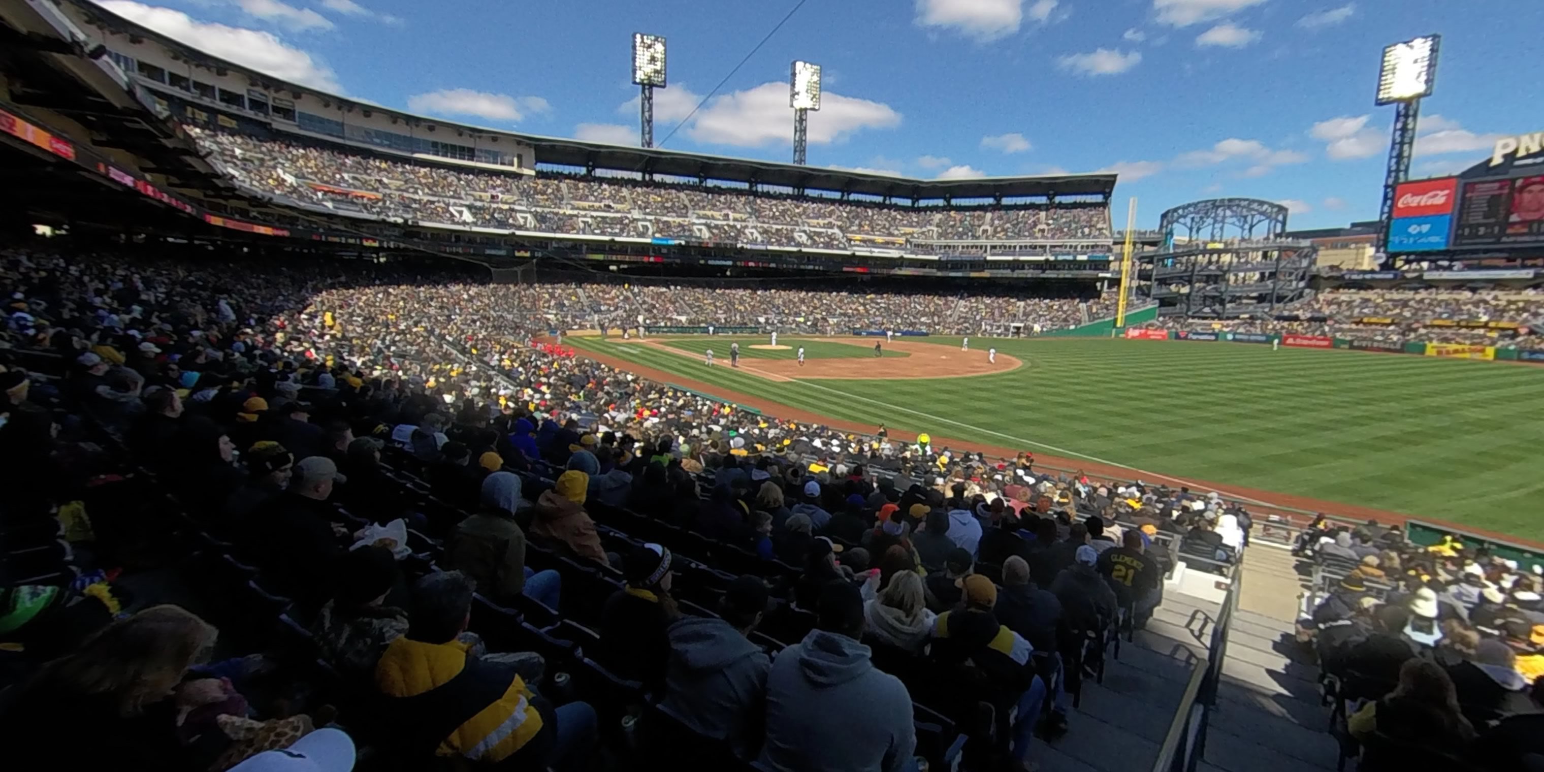 section 101 panoramic seat view  - pnc park