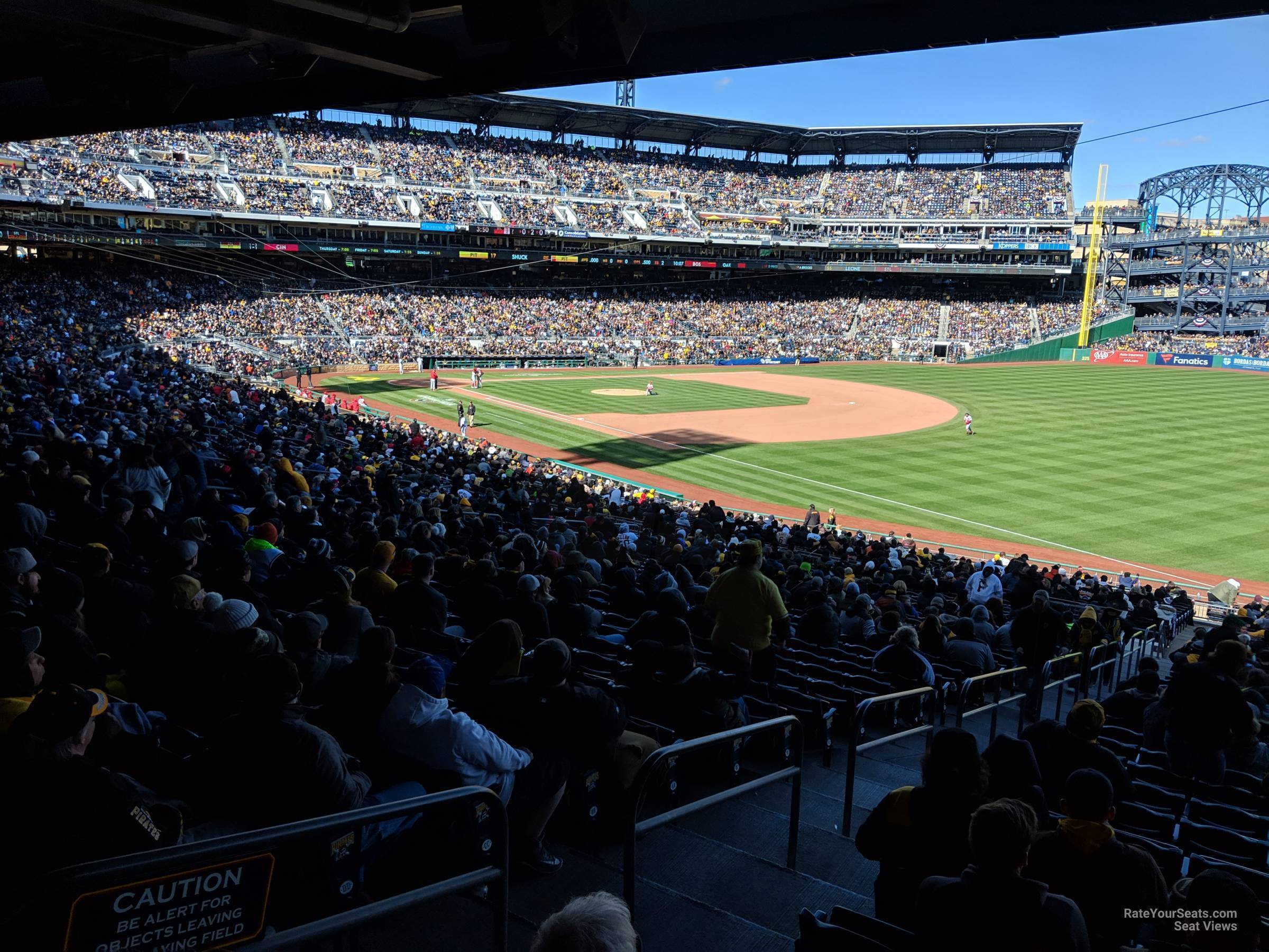 section 101, row gg seat view  for baseball - pnc park