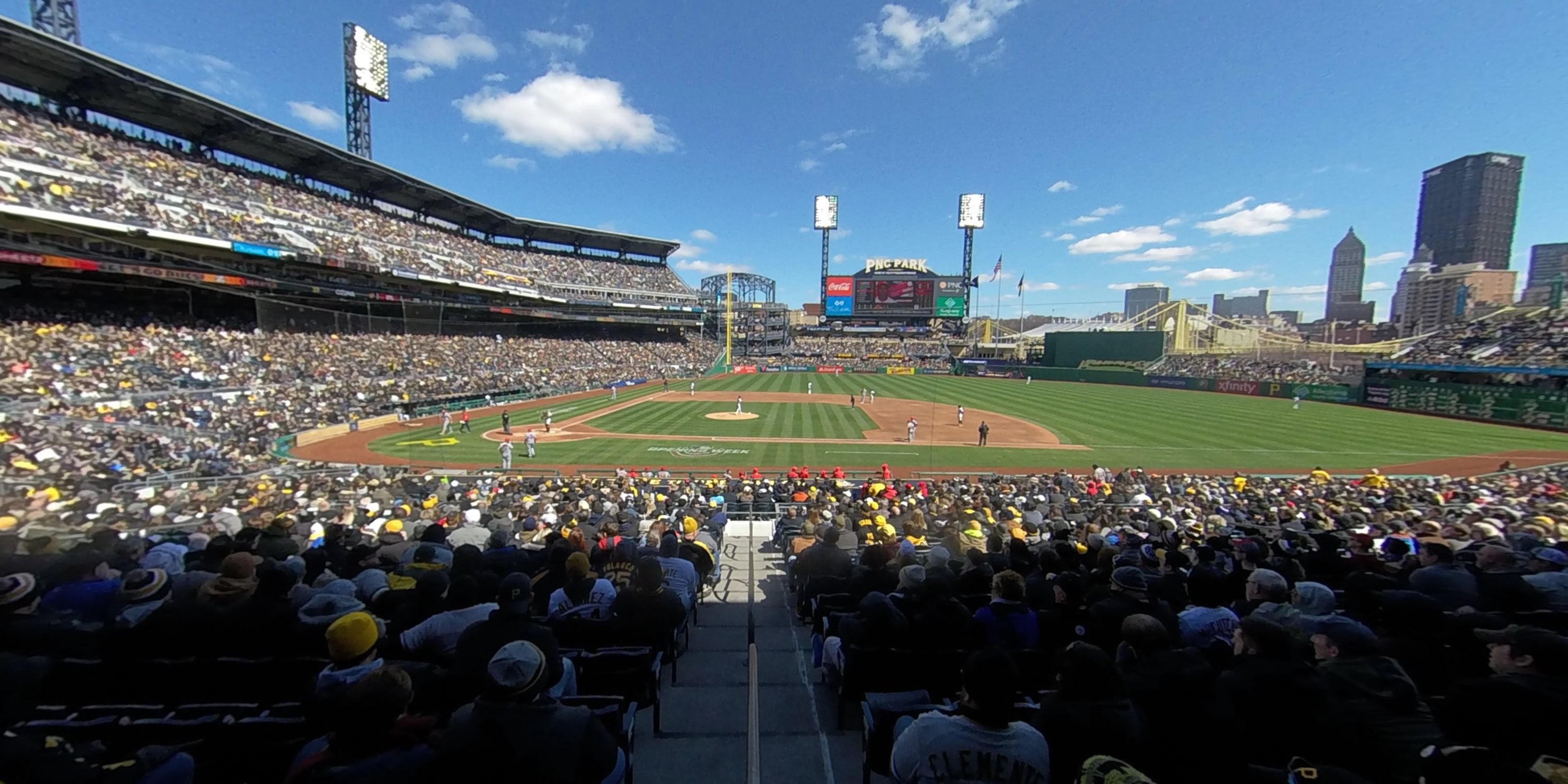 section 110 panoramic seat view  - pnc park