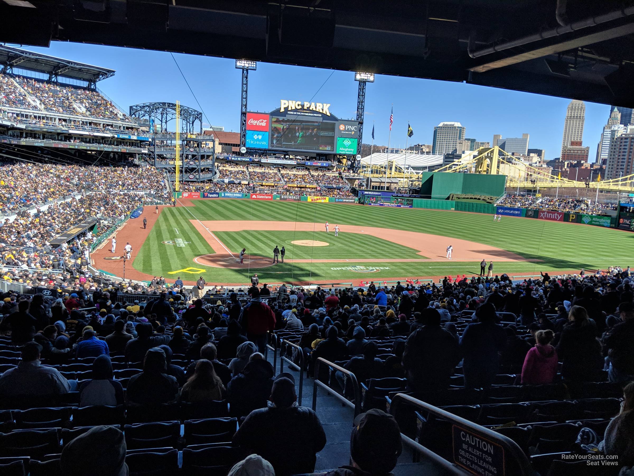 section 114, row kk seat view  for baseball - pnc park