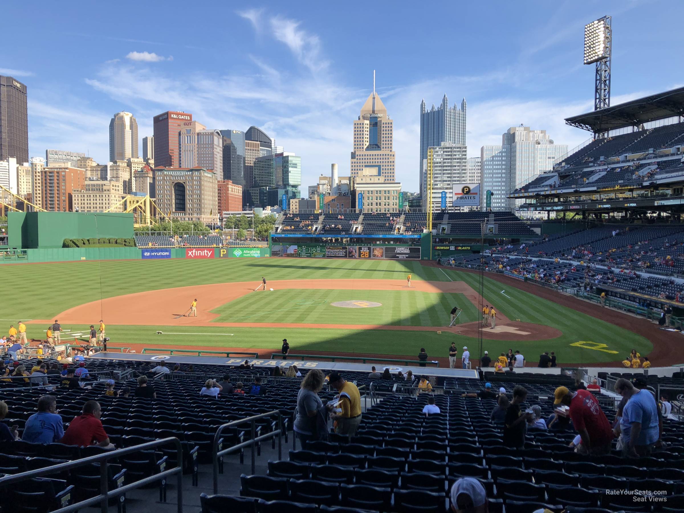 section 120, row aa seat view  for baseball - pnc park