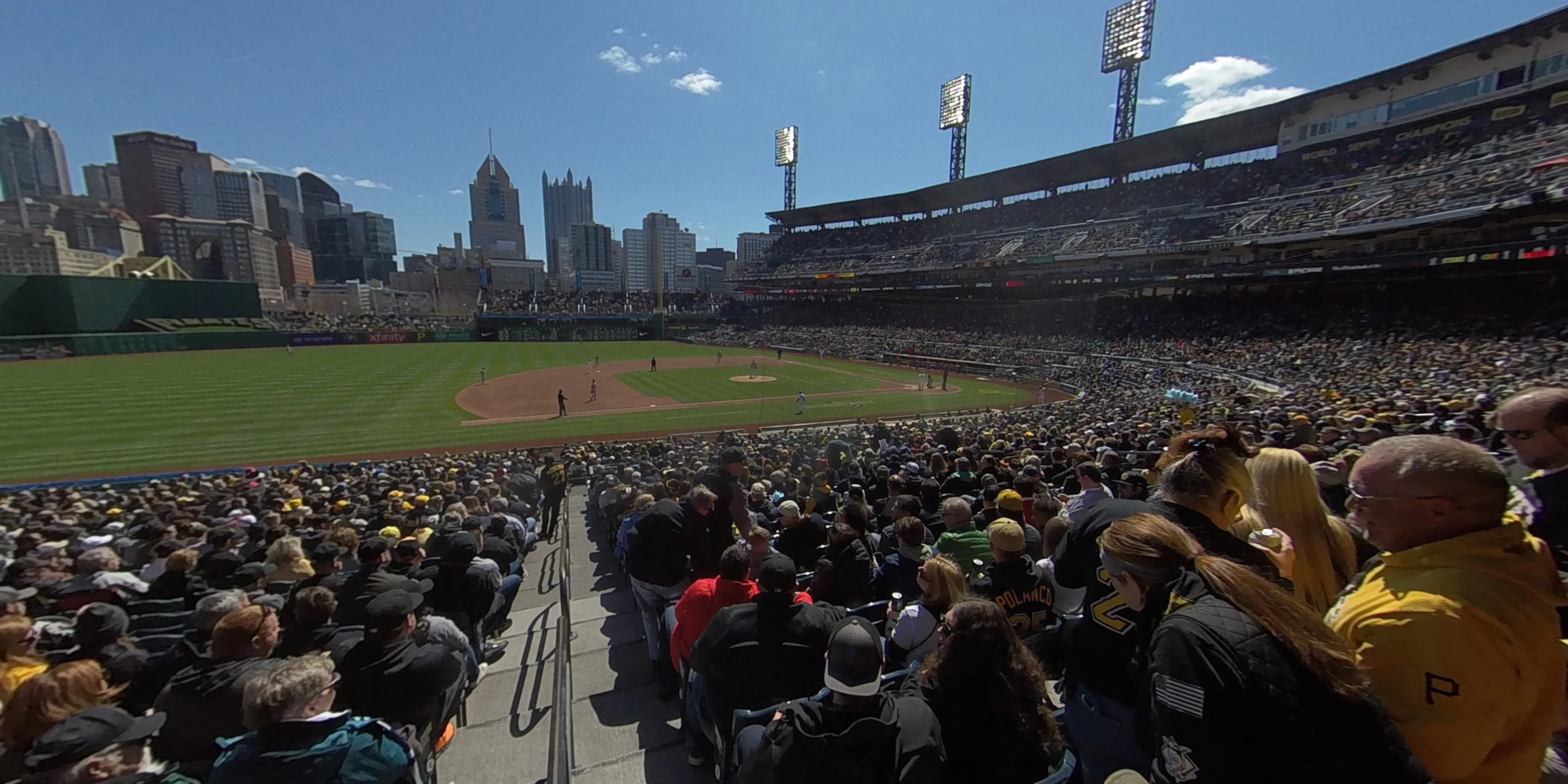 section 123 panoramic seat view  - pnc park