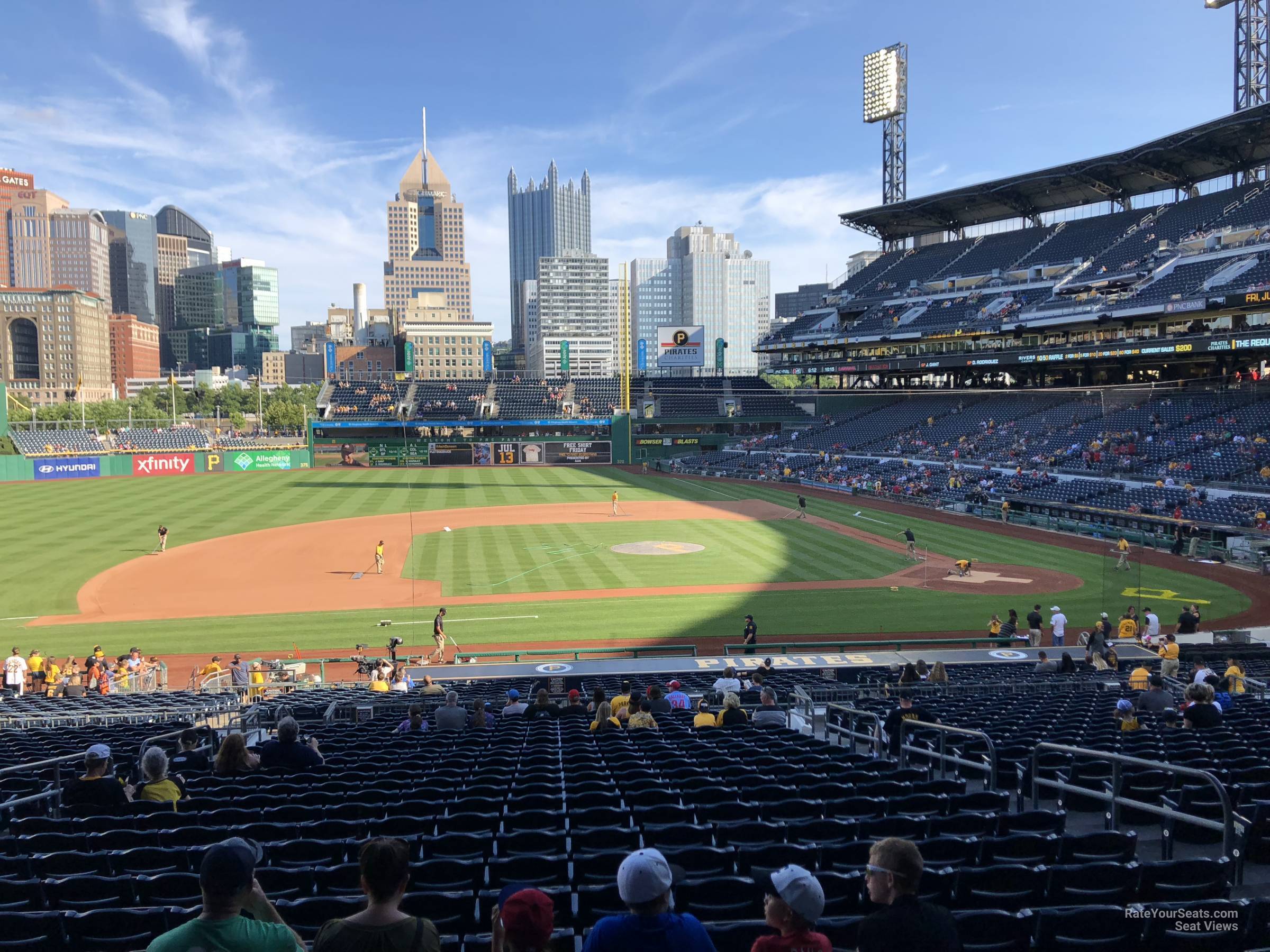 section 123, row aa seat view  for baseball - pnc park