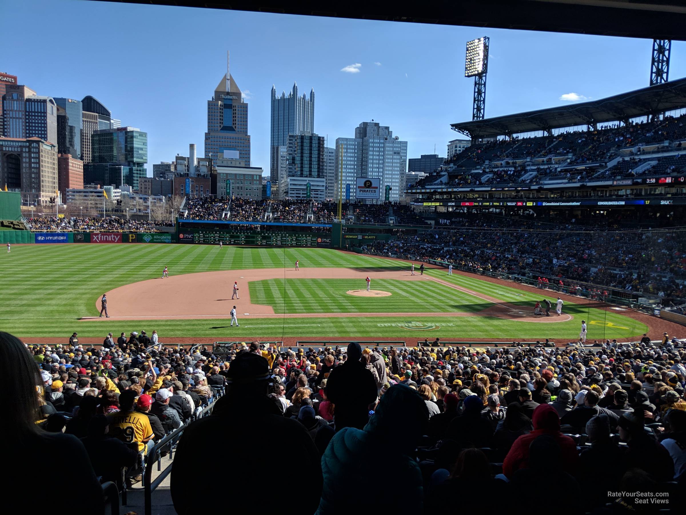 section 123, row hh seat view  for baseball - pnc park