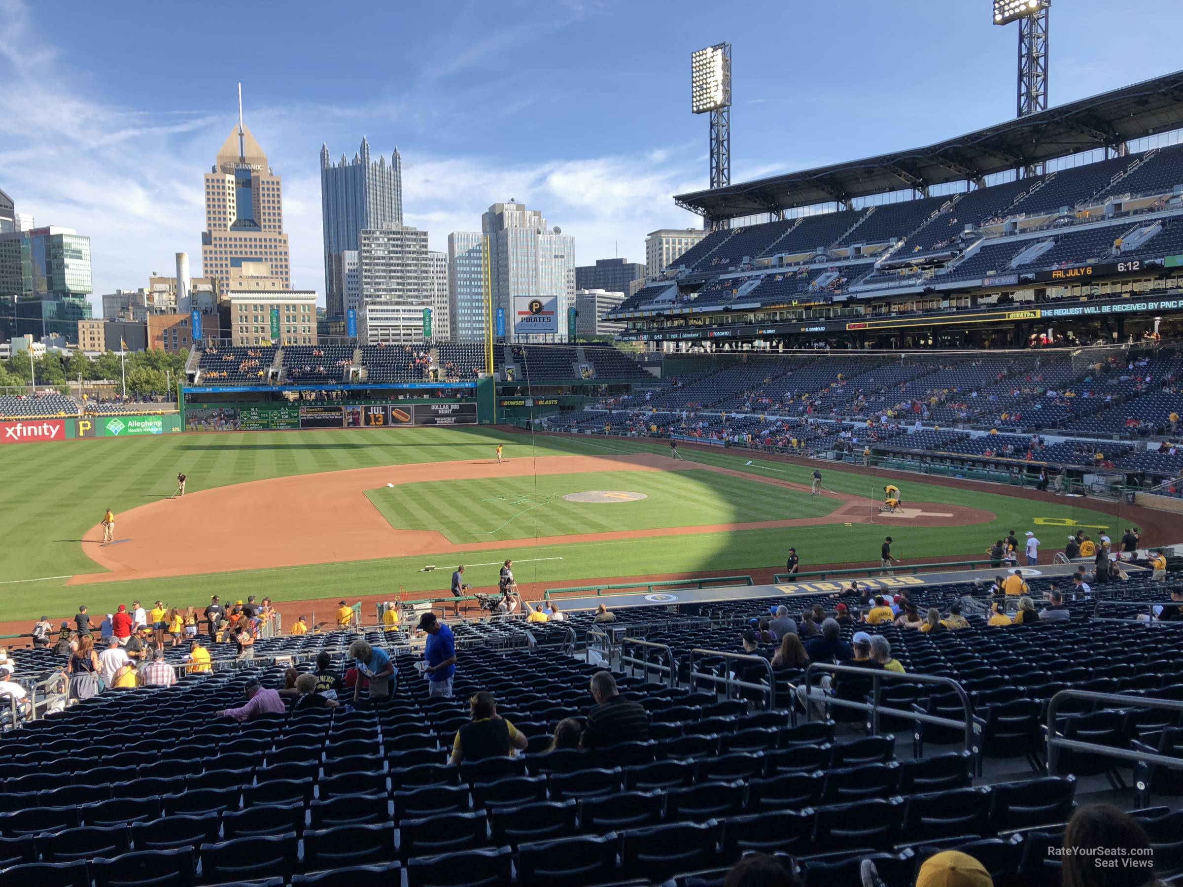 section 124, row aa seat view  for baseball - pnc park
