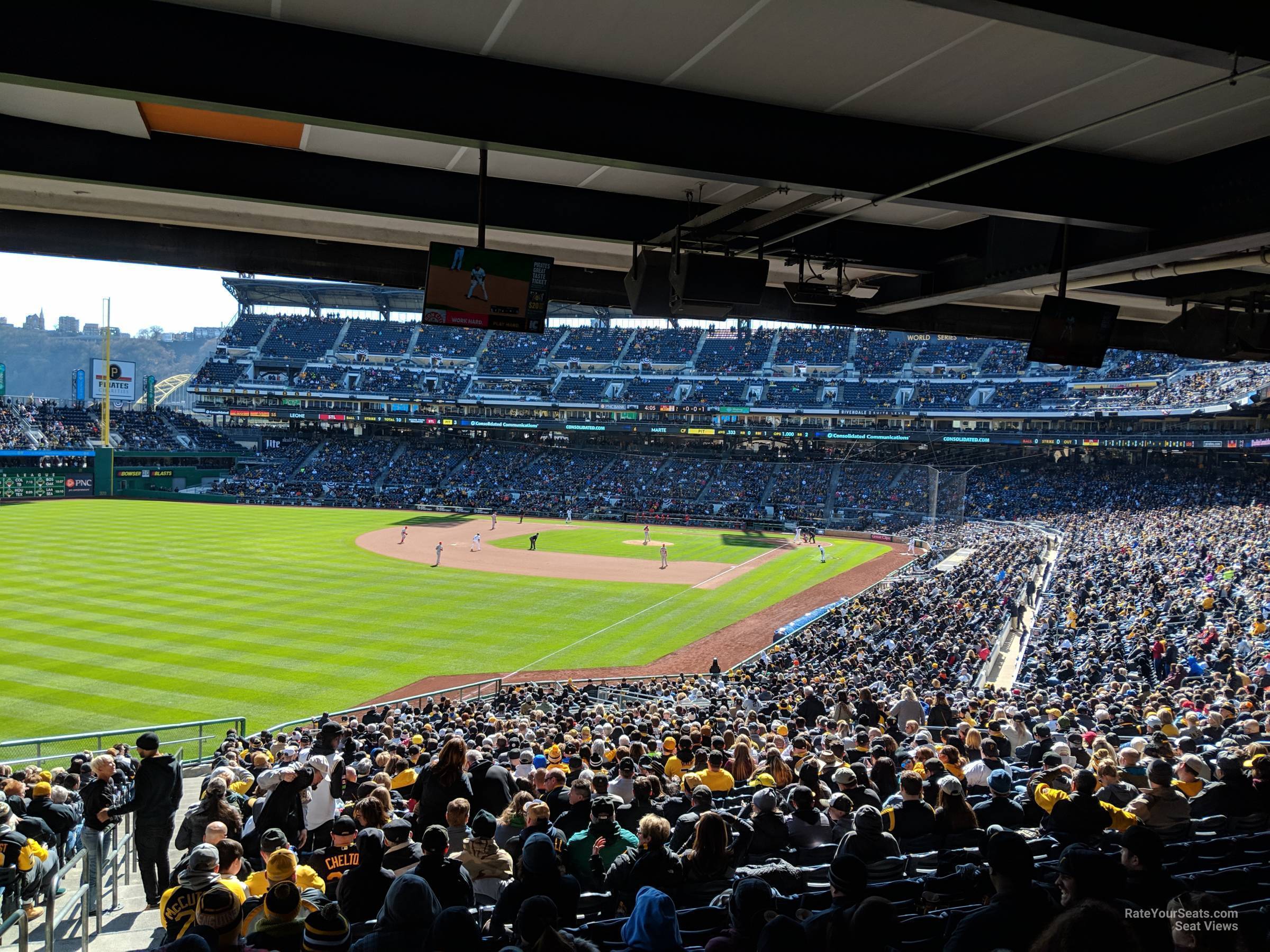 section 131, row hh seat view  for baseball - pnc park