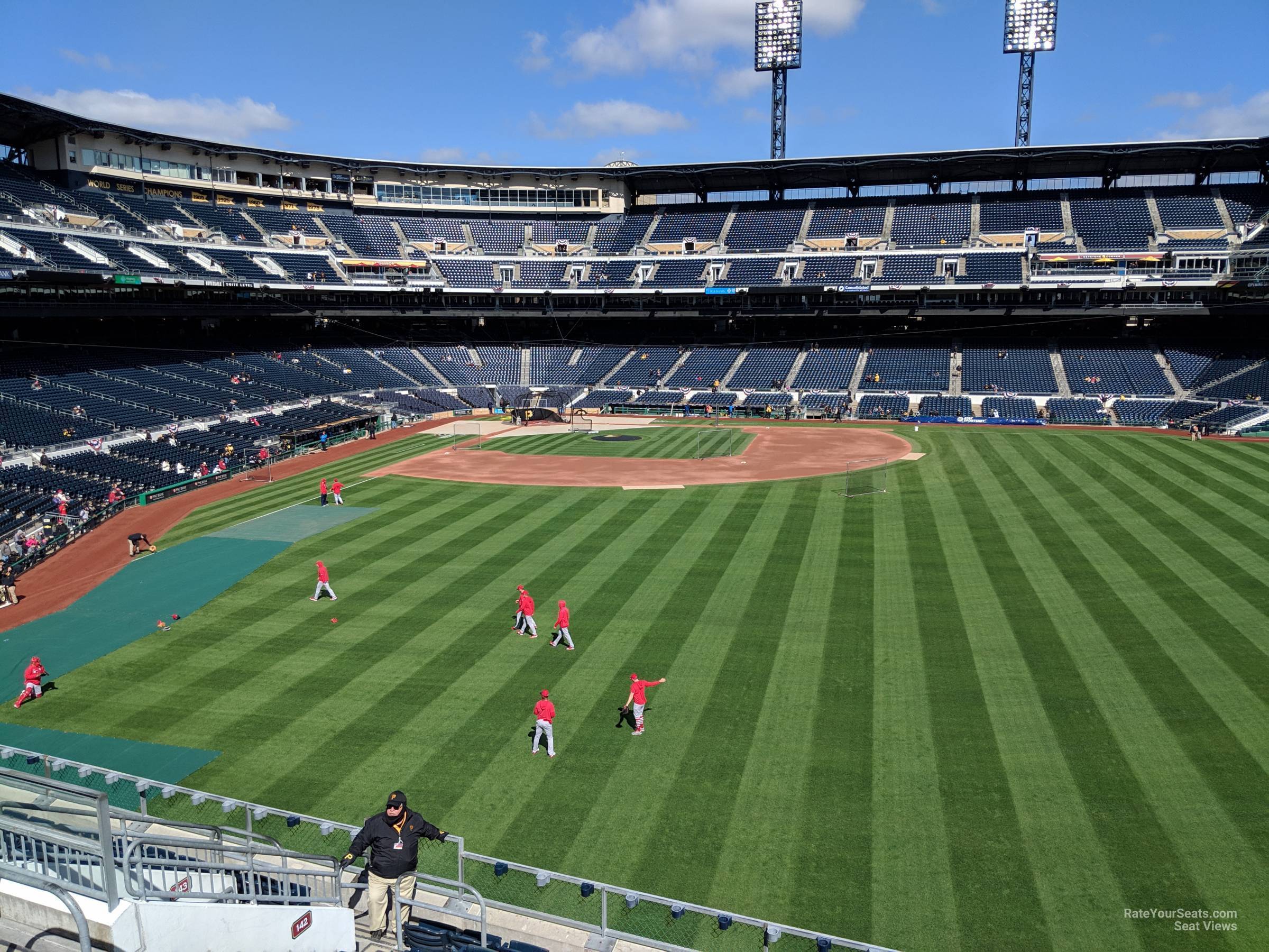 section 142, row l seat view for baseball - pnc park