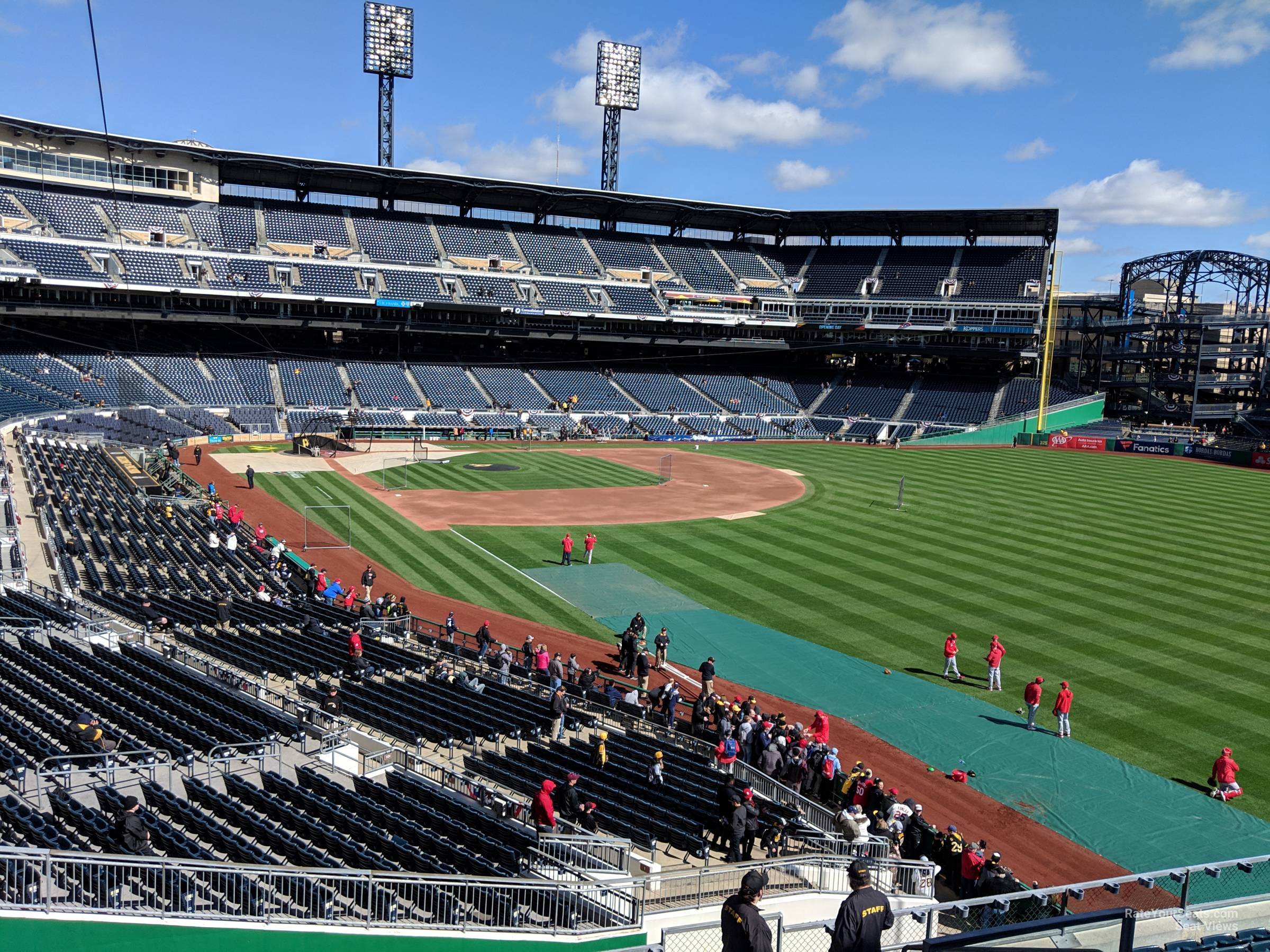 section 147, row l seat view for baseball - pnc park