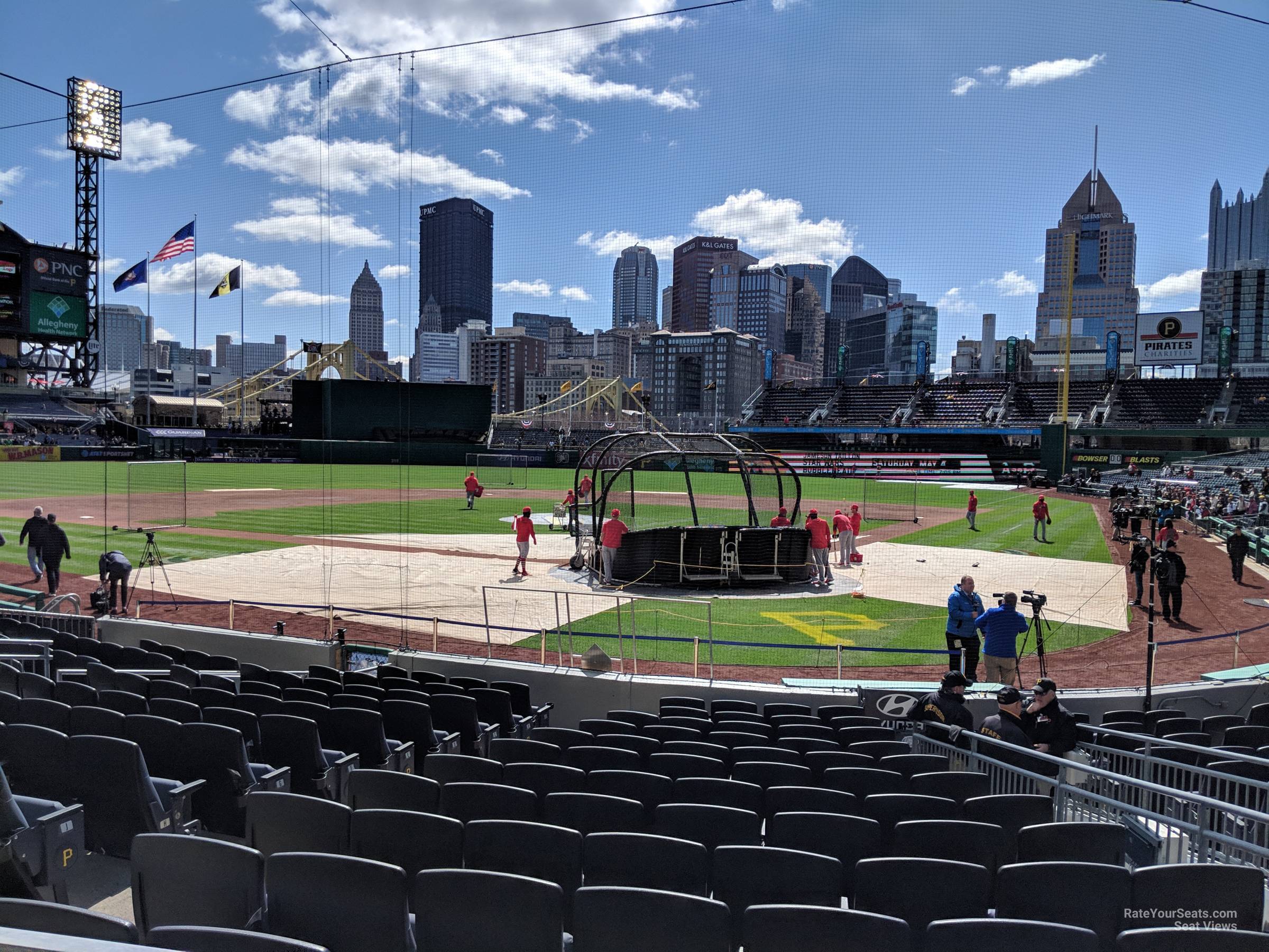 section 18, row m seat view for baseball - pnc park