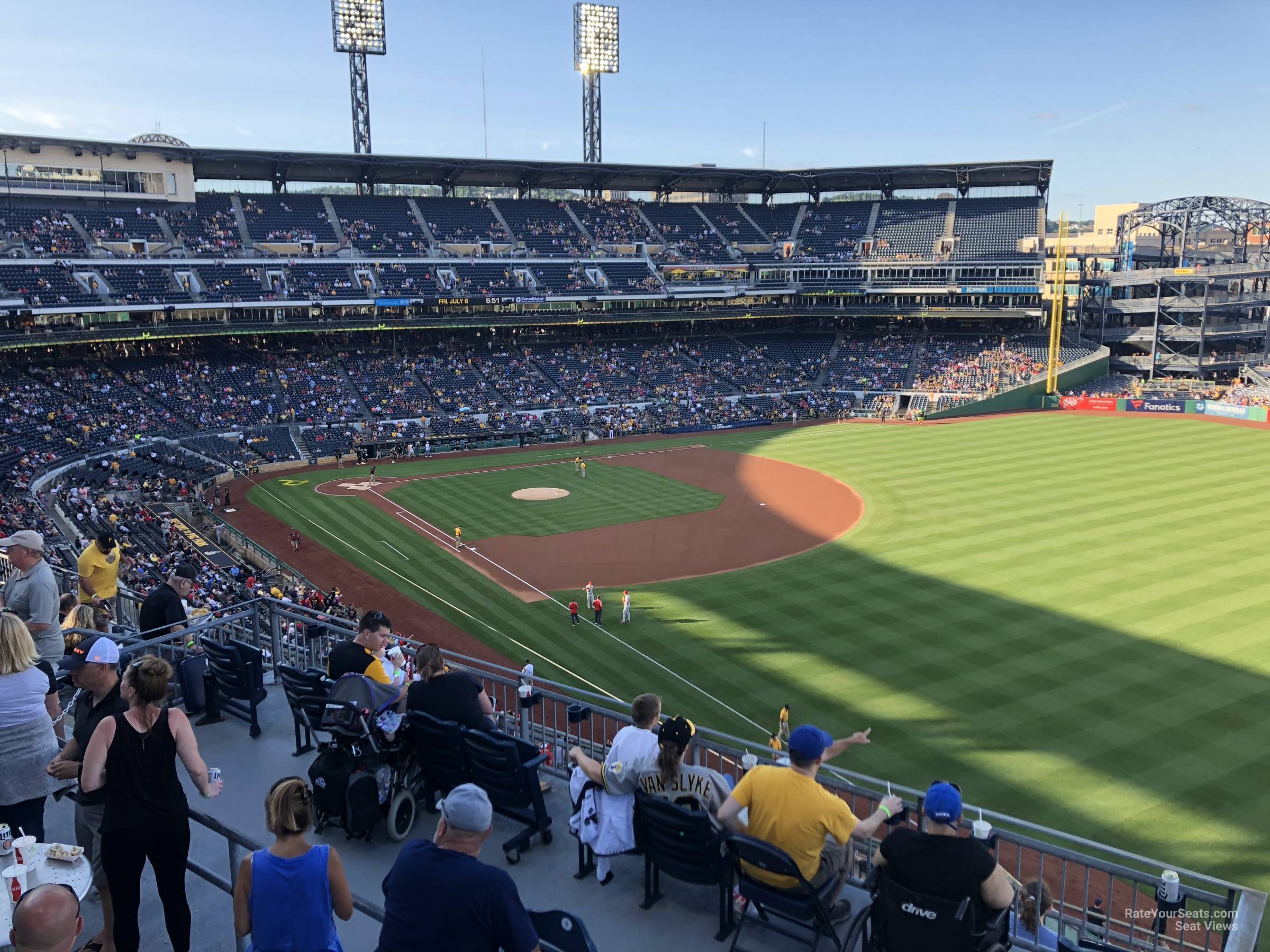 section 201, row h seat view  for baseball - pnc park