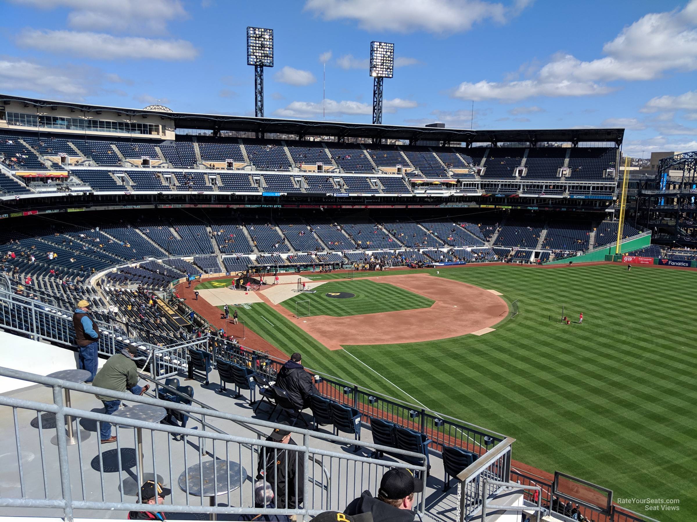 section 201, row j seat view for baseball - pnc park