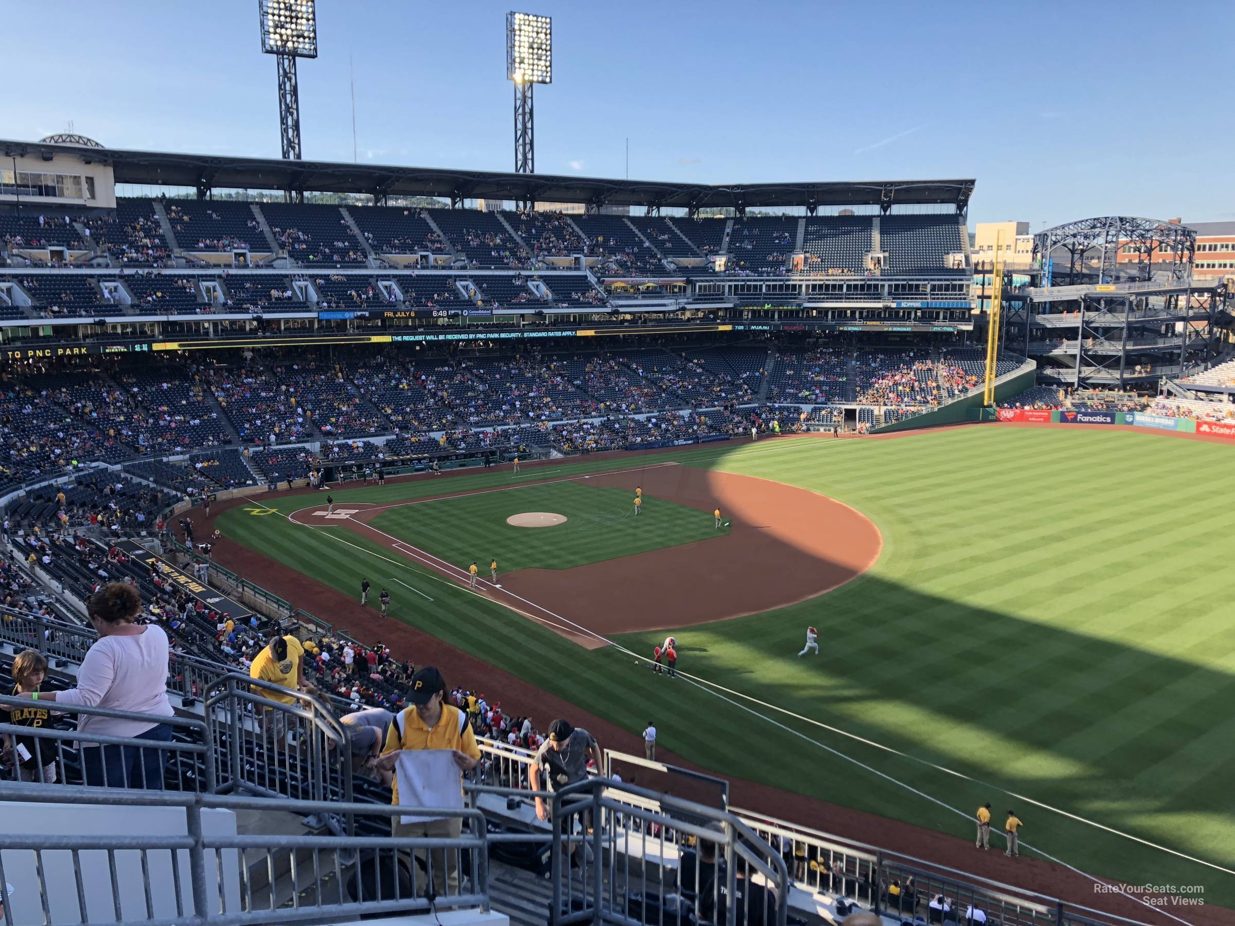 section 203, row h seat view  - pnc park