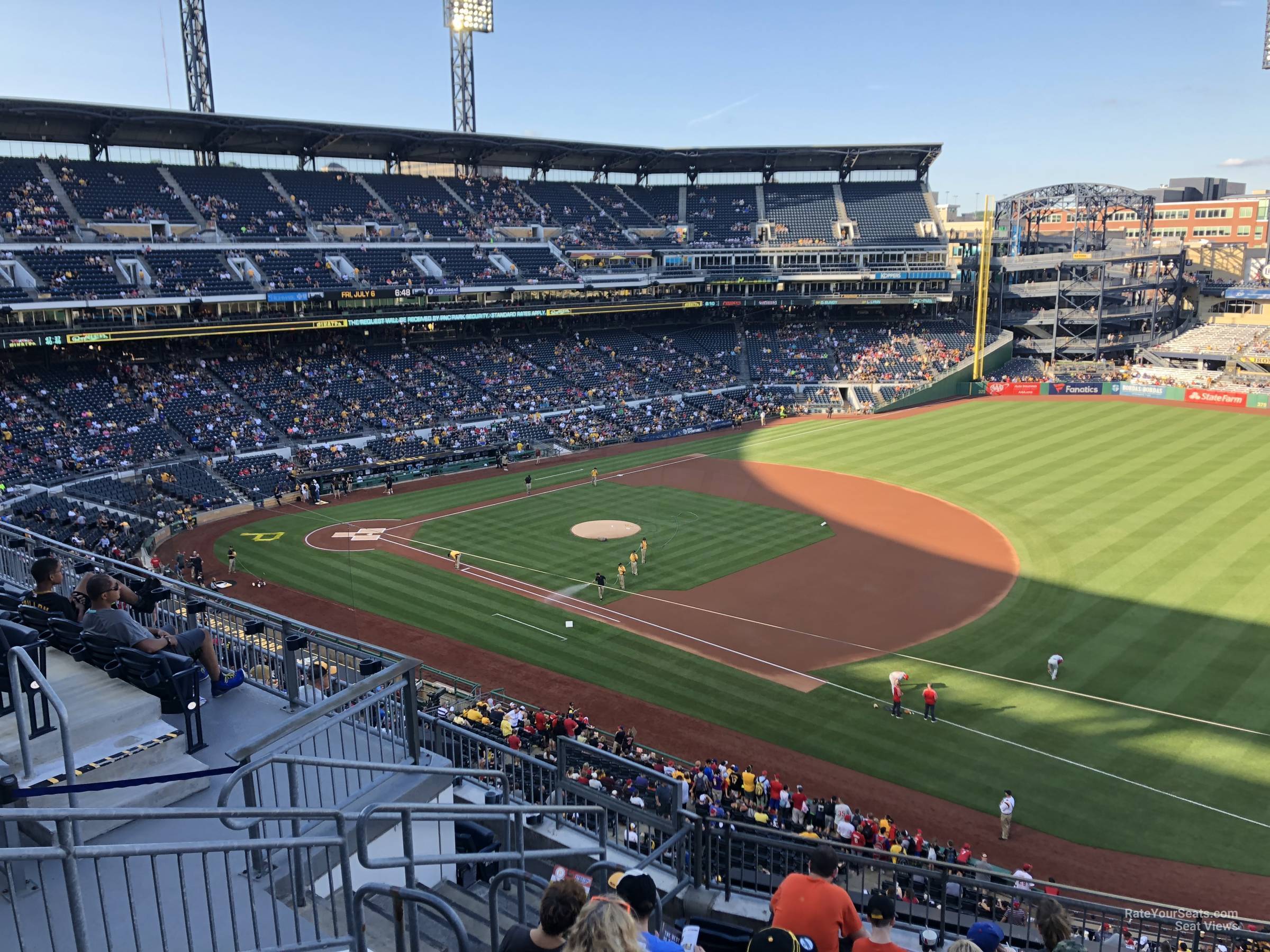 section 205, row h seat view  for baseball - pnc park
