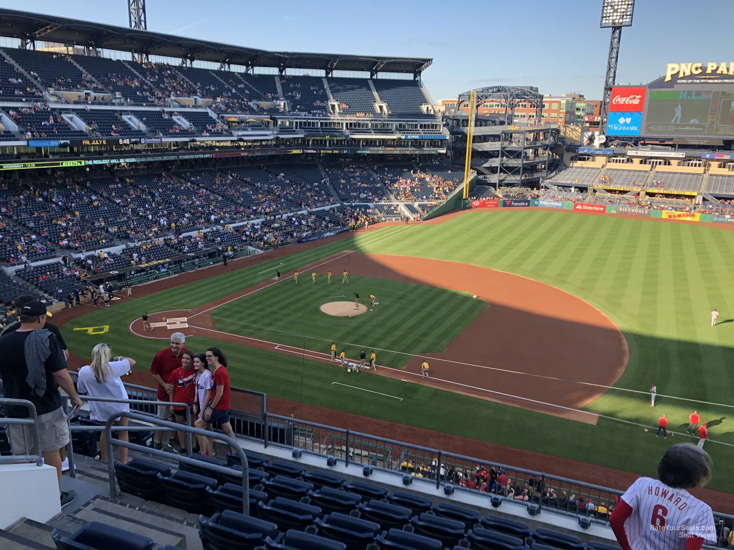 section 208, row h seat view  - pnc park